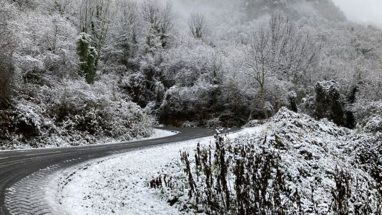 Paisatge emblanquinat a la Vall d'en Bas