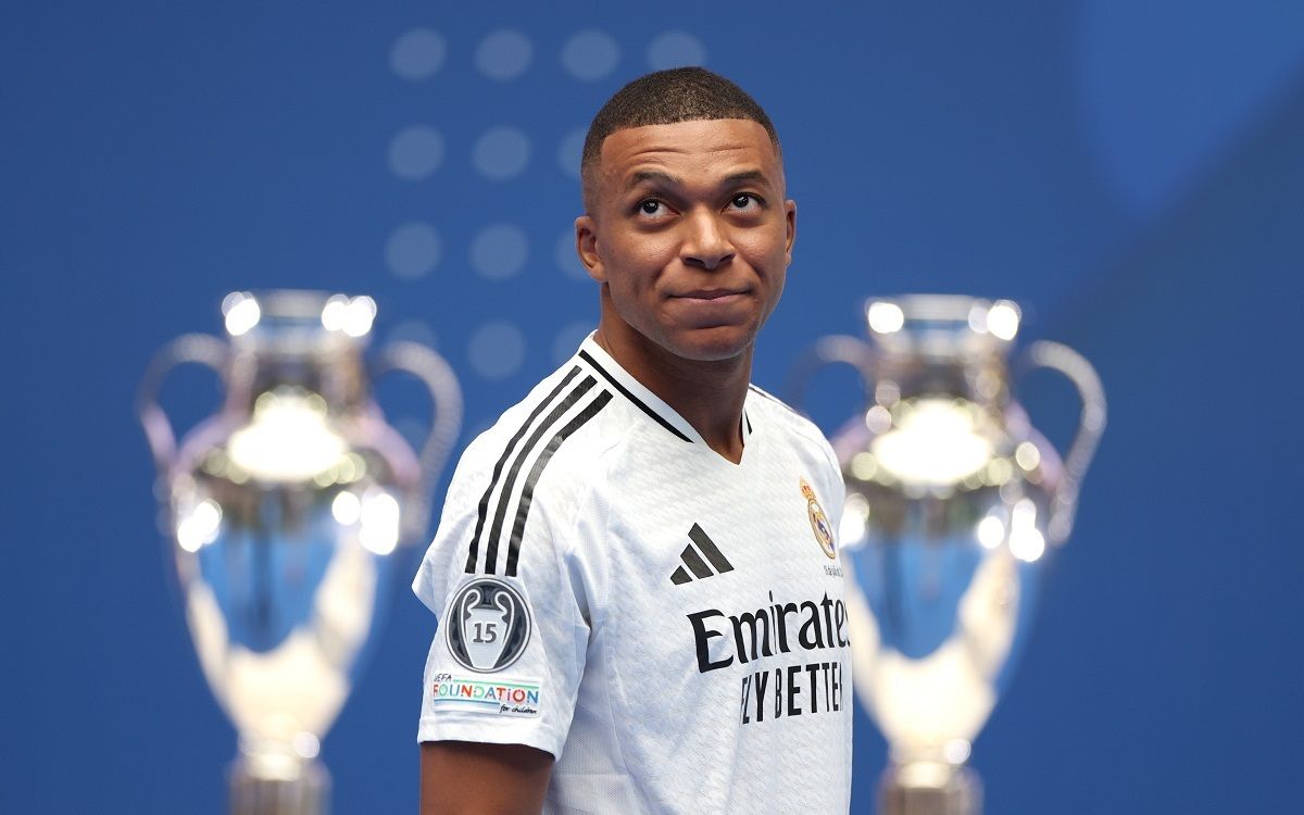 Kylian Mbappé, en la seva presentació amb el Reial Madrid