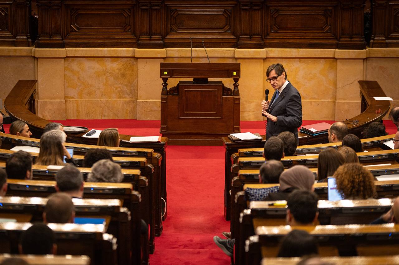 El president de la Generalitat, Salvador Illa, a la sessió de control de dimecres.