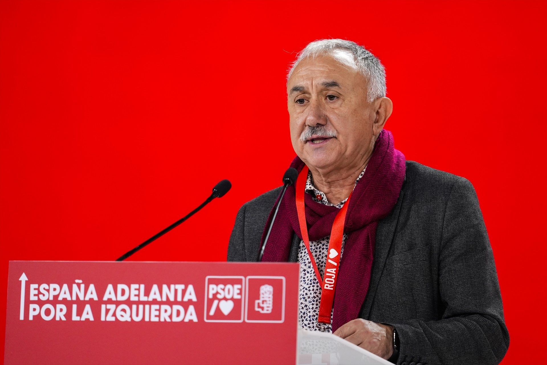 Pepe Álvarez, secretari general d'UGT, al congrés del PSOE