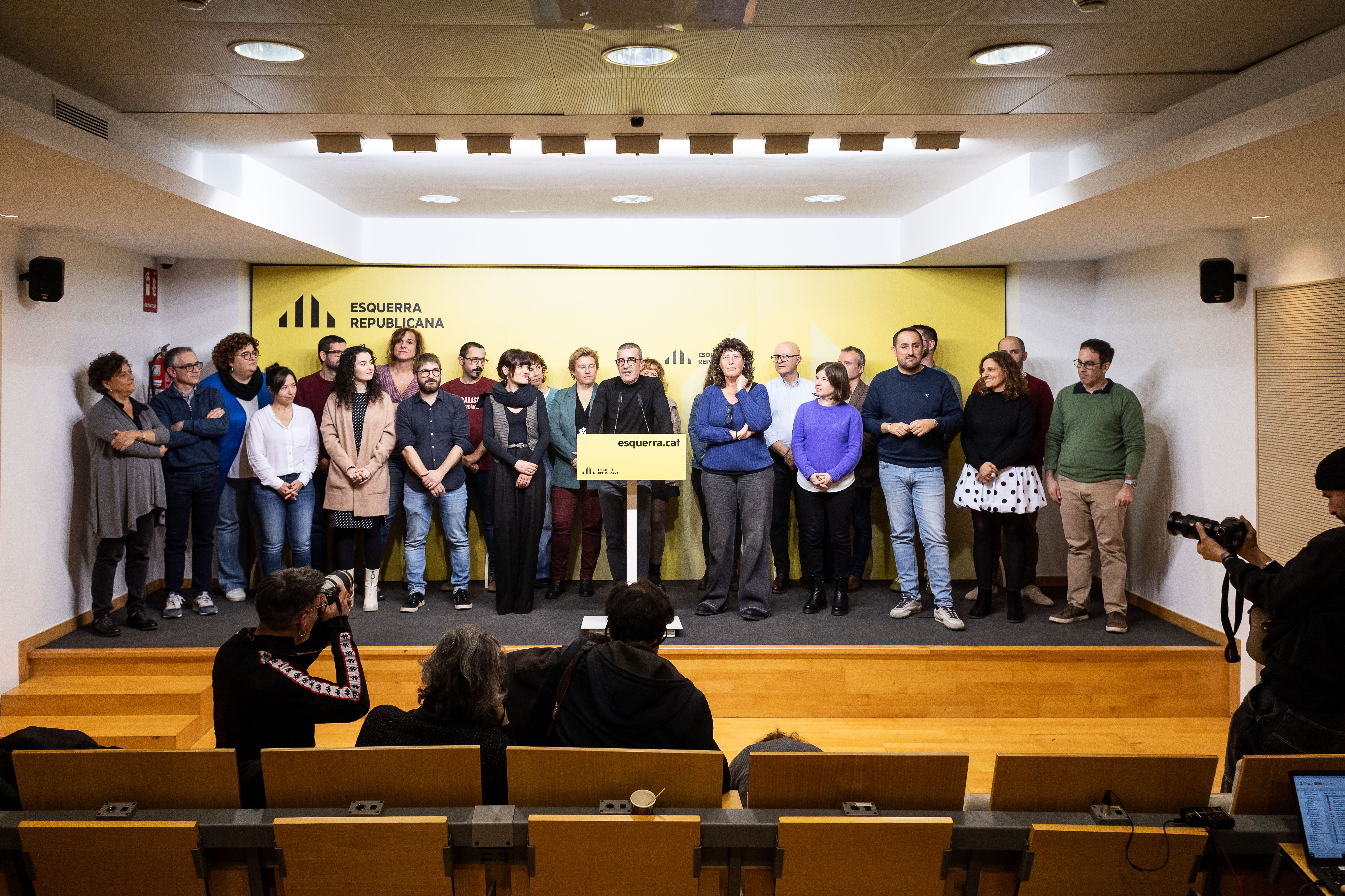 Els membres de Nova Esquerra Nacional, en la primera fase del congrés d'ERC.