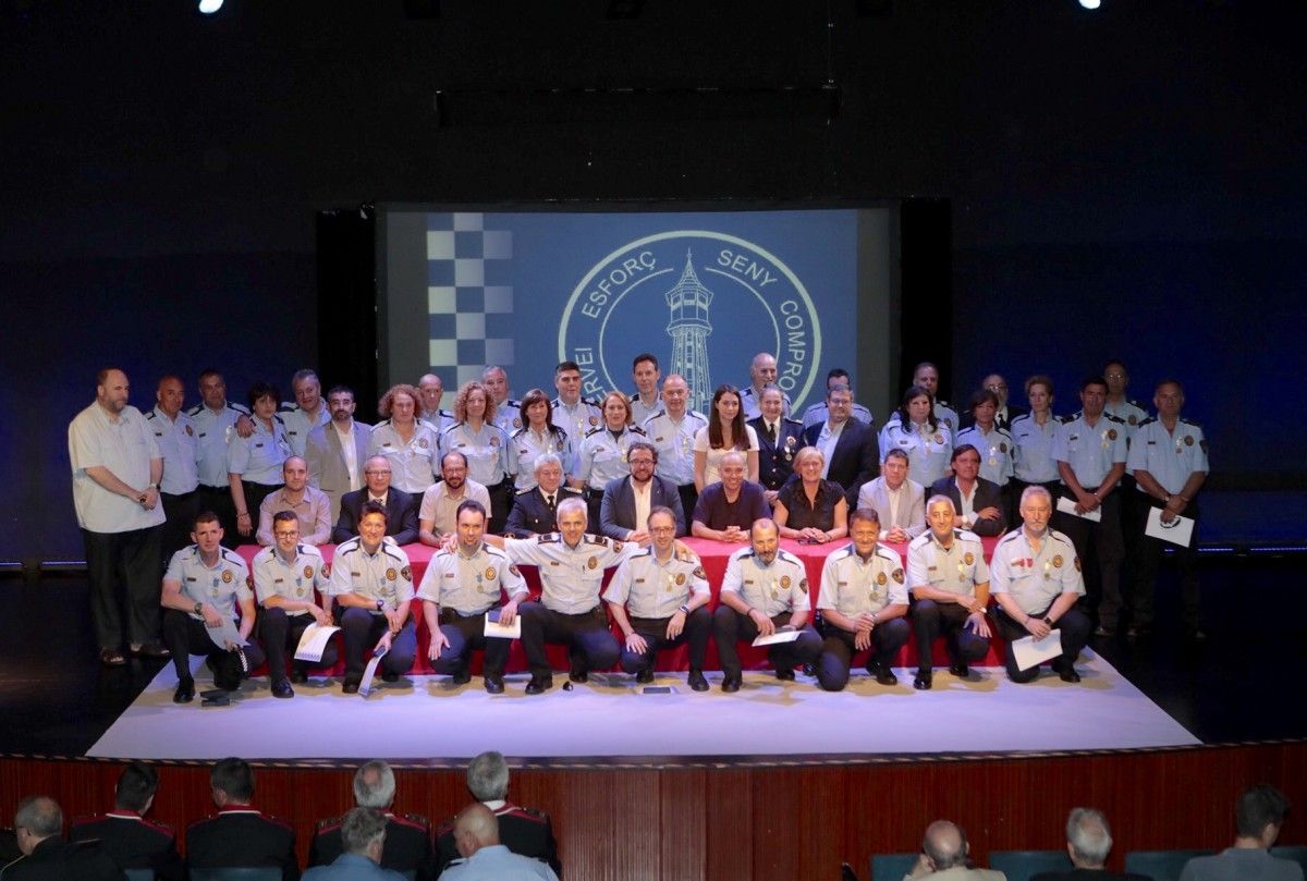 Foto de família de la Policia Municipal de Sabadell