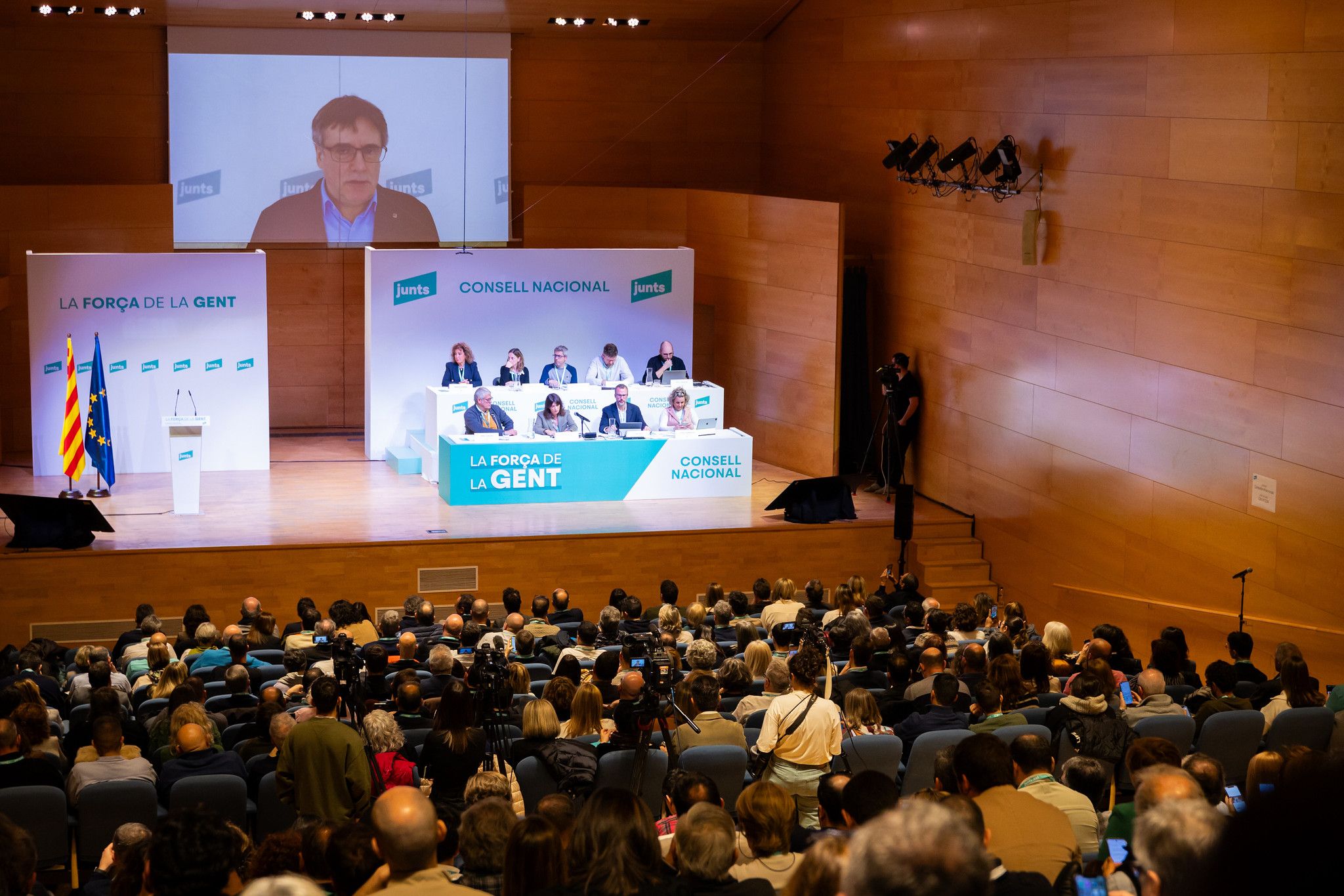 Carles Puigdemont, en l'últim consell nacional de Junts.