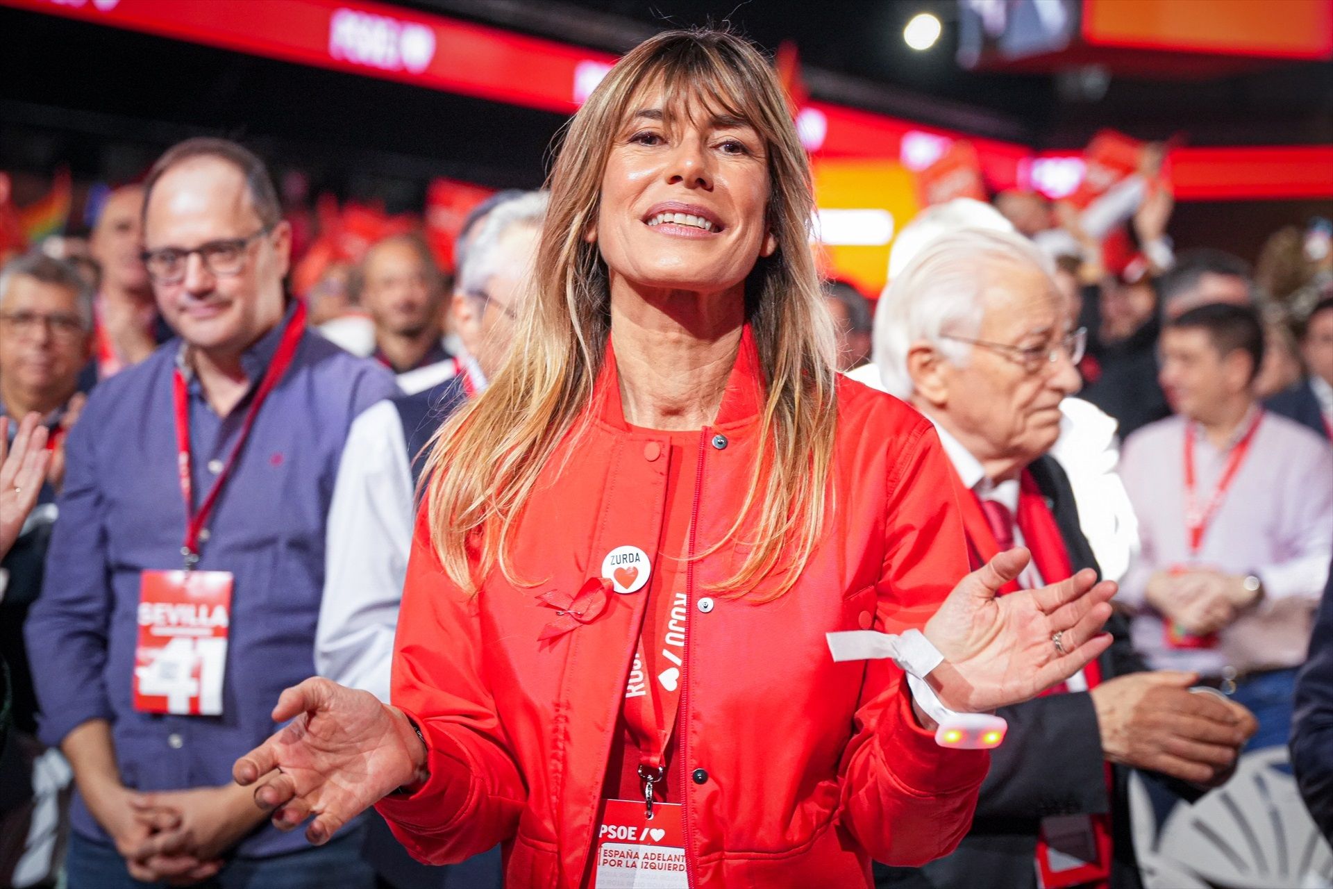 Begoña Gómez, dona de Pedro Sánchez, al congrés del PSOE. 