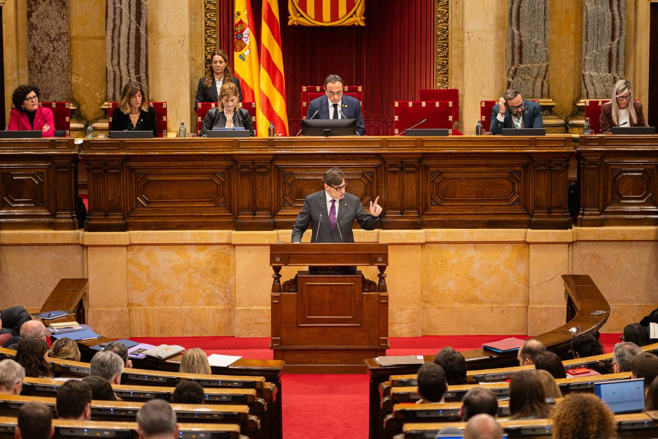 El president de la Generalitat, Salvador Illa, aquest dimecres al Parlament