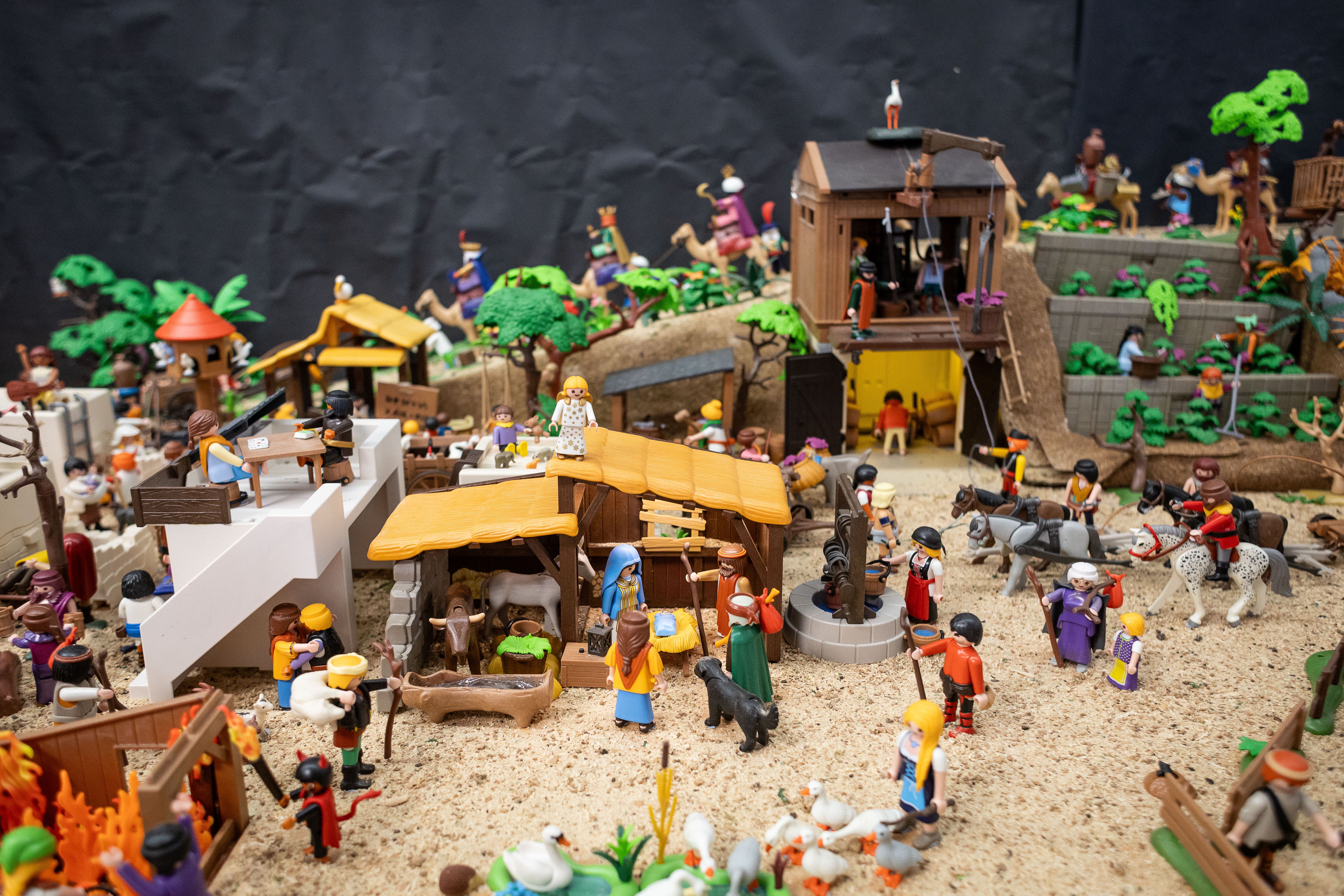 El pessebre de Playmobil de Martí Urgell a Gràcia