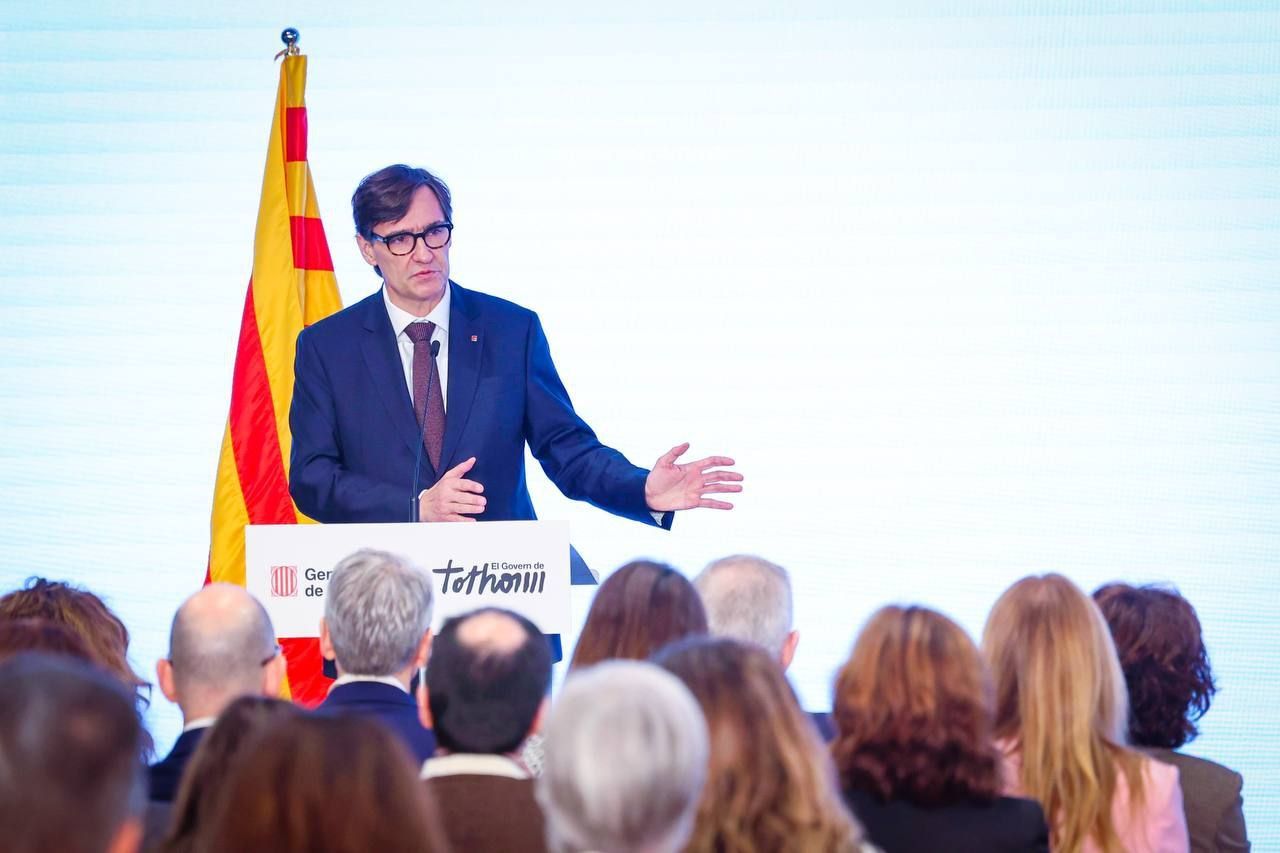 Salvador Illa, durant la inauguració de les jornades de directius de la Generalitat