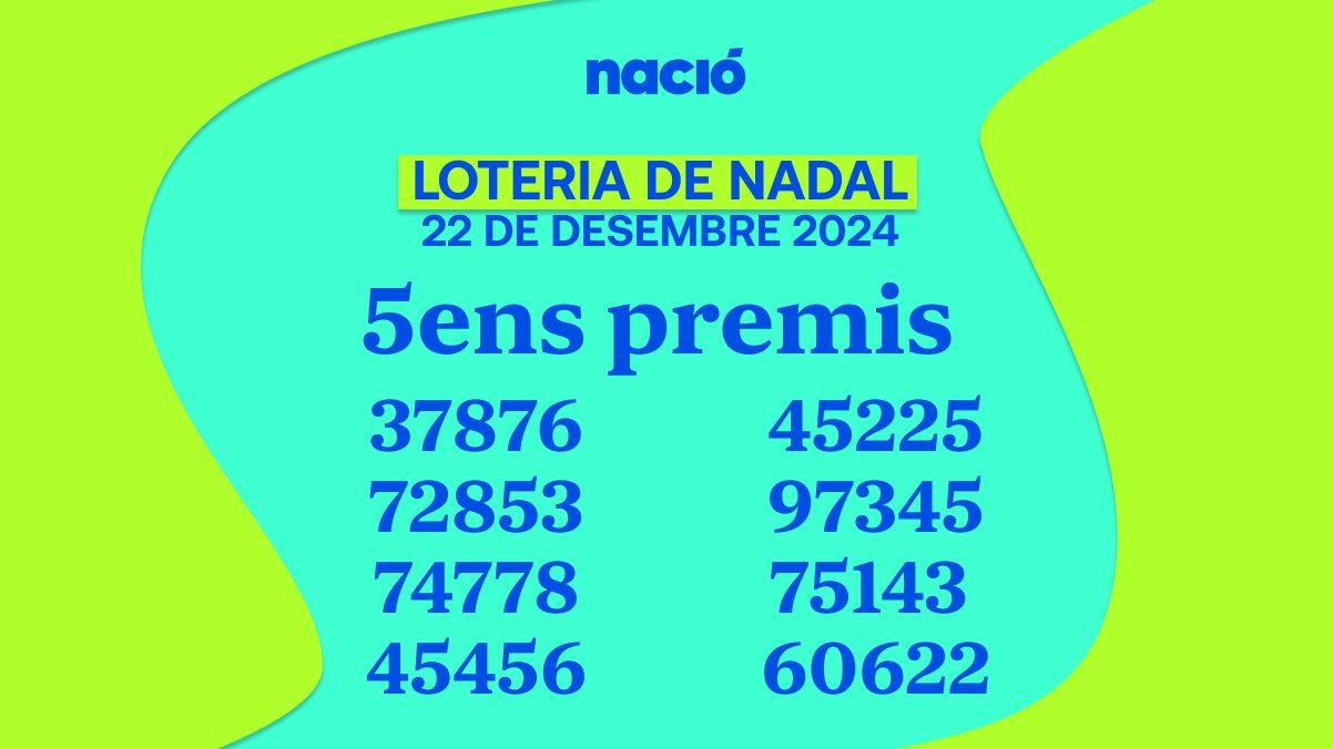 Tots els cinquens premis de la loteria de Nadal 2024