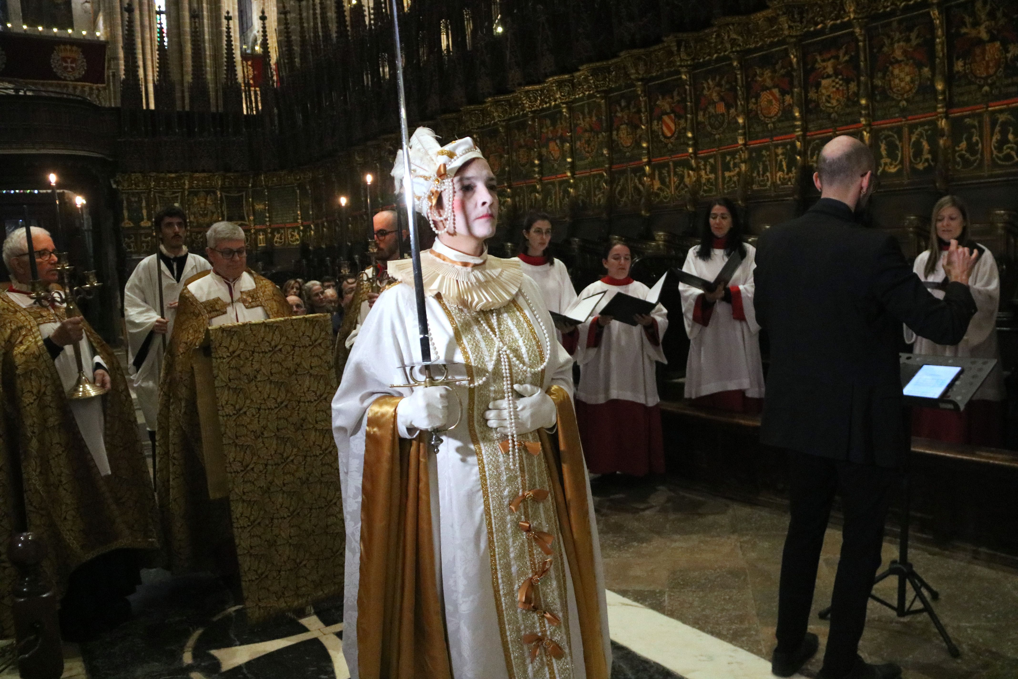 Assaig general del Cant de la Sibil·la a la catedral de Barcelona