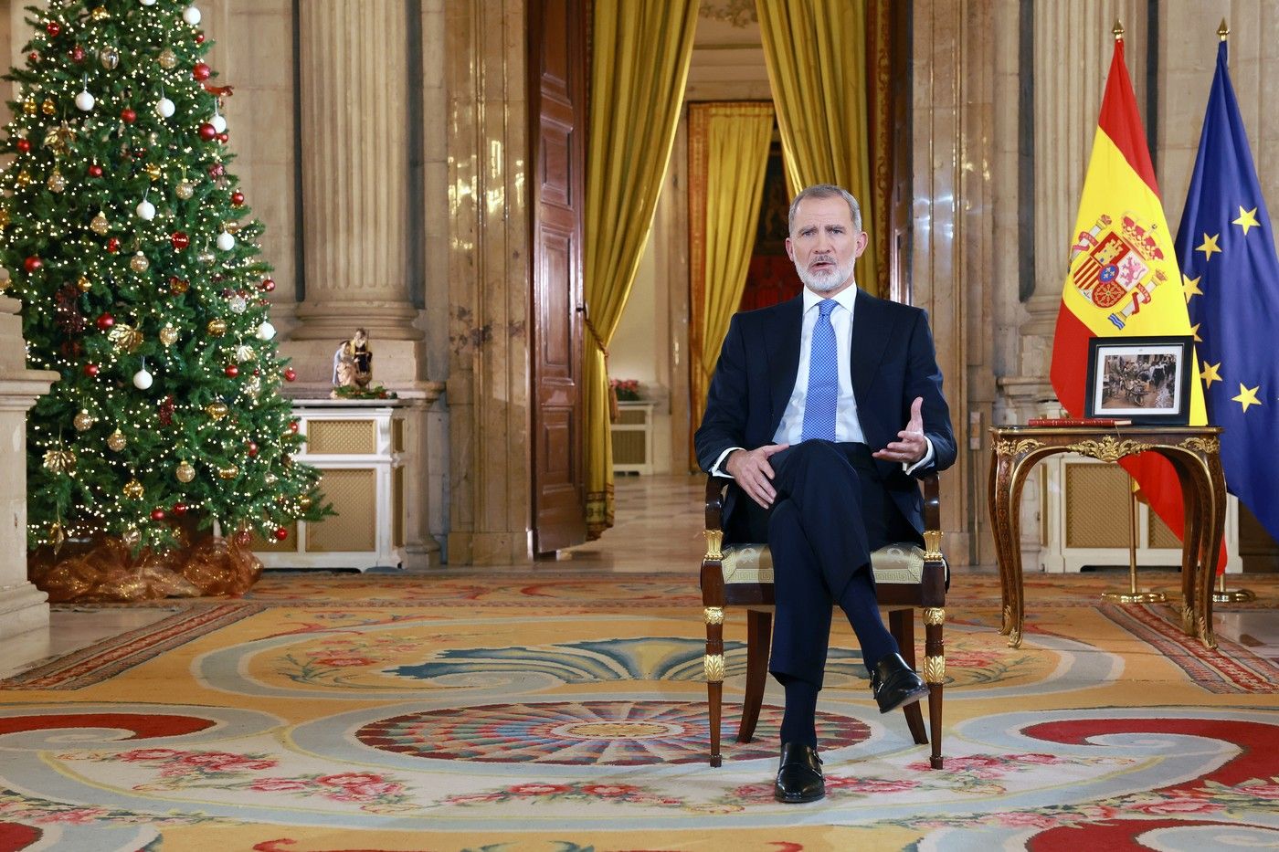 Felip VI pronunciant el discurs de Nadal aquest 2024