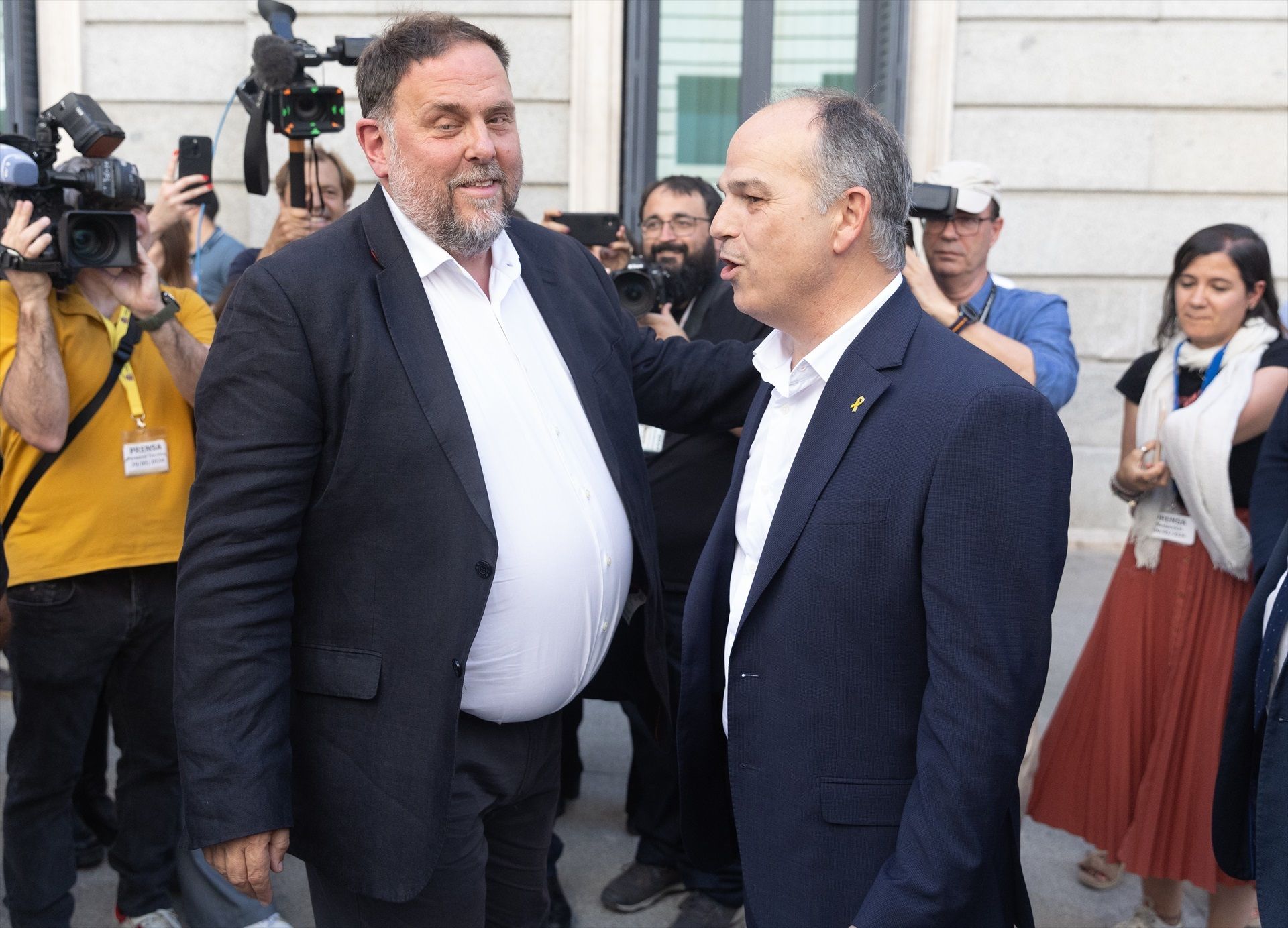 Oriol Junqueras i Jordi Turull, al Congrés