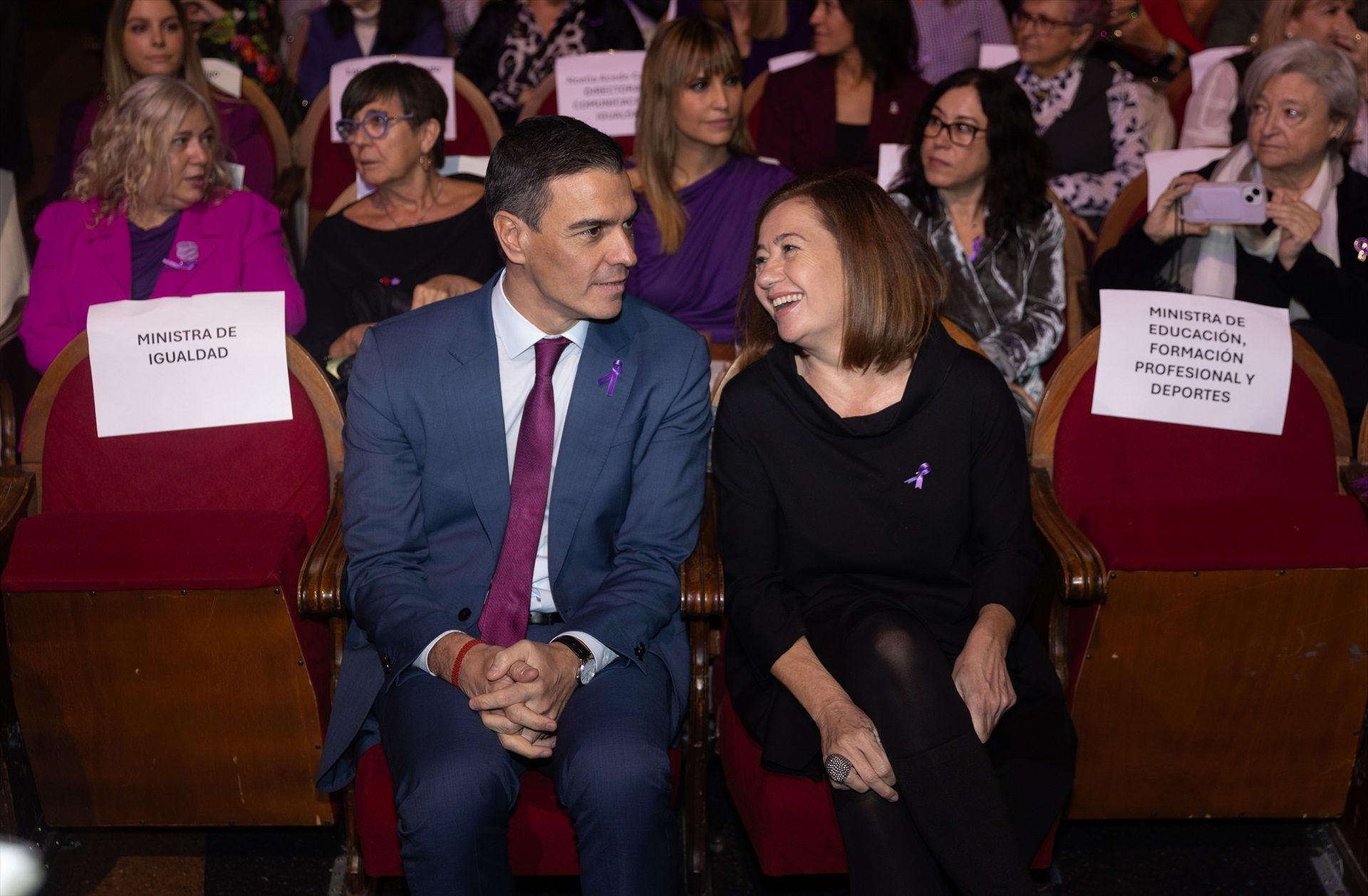 Francina Armengol i Pedro Sánchez, en un acte a Madrid.