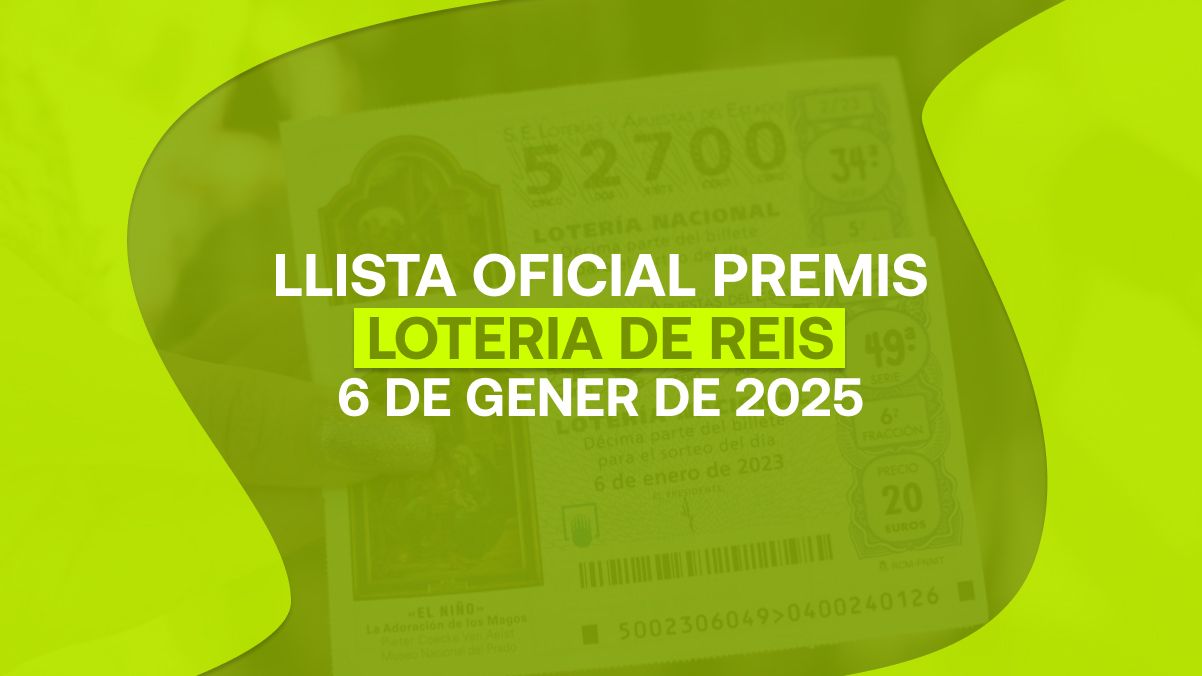 Premis de la Loteria de Reis 2025