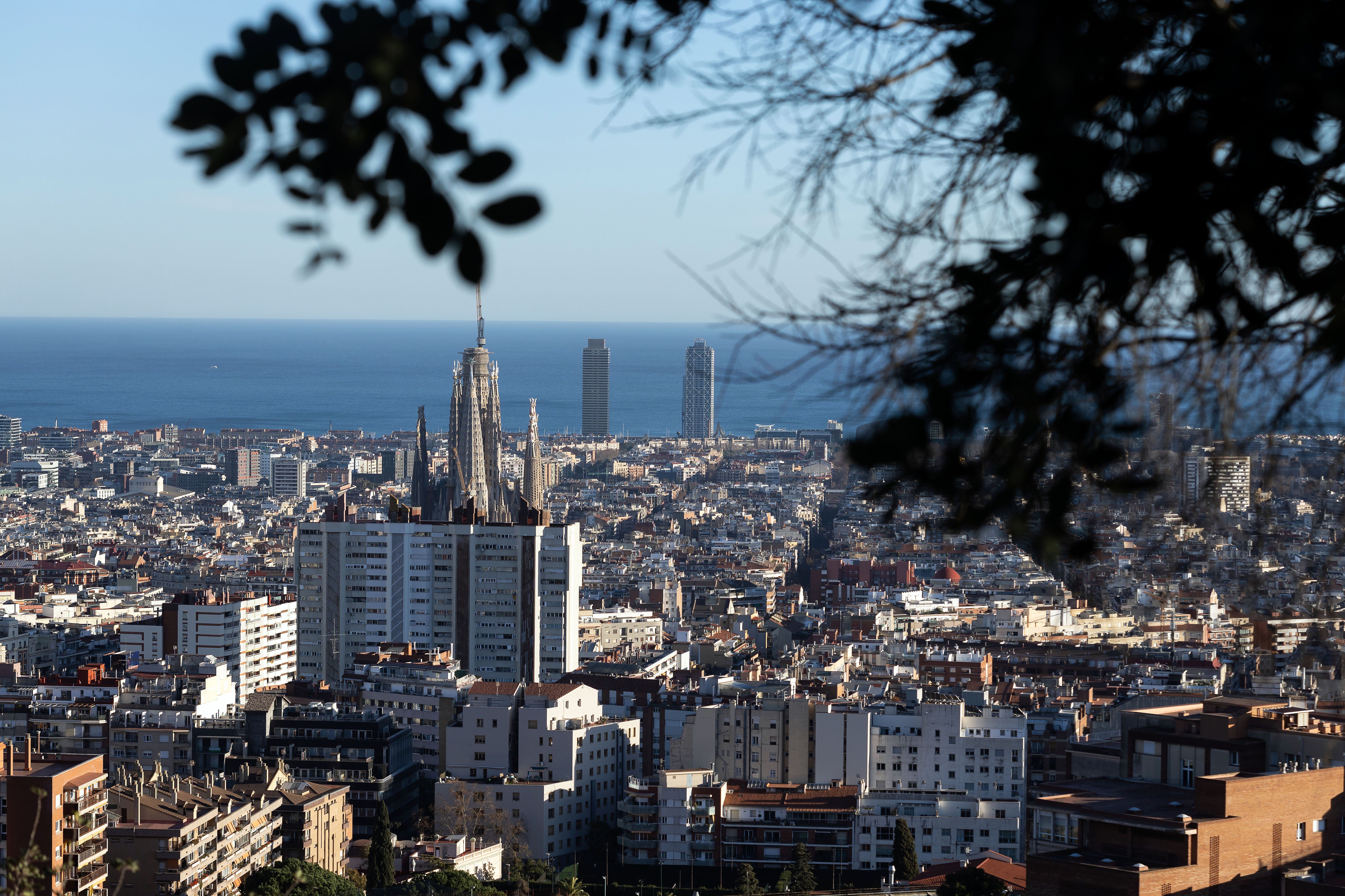 Panoràmica de Barcelona des de Collserola, qualitat de l'aire contaminació