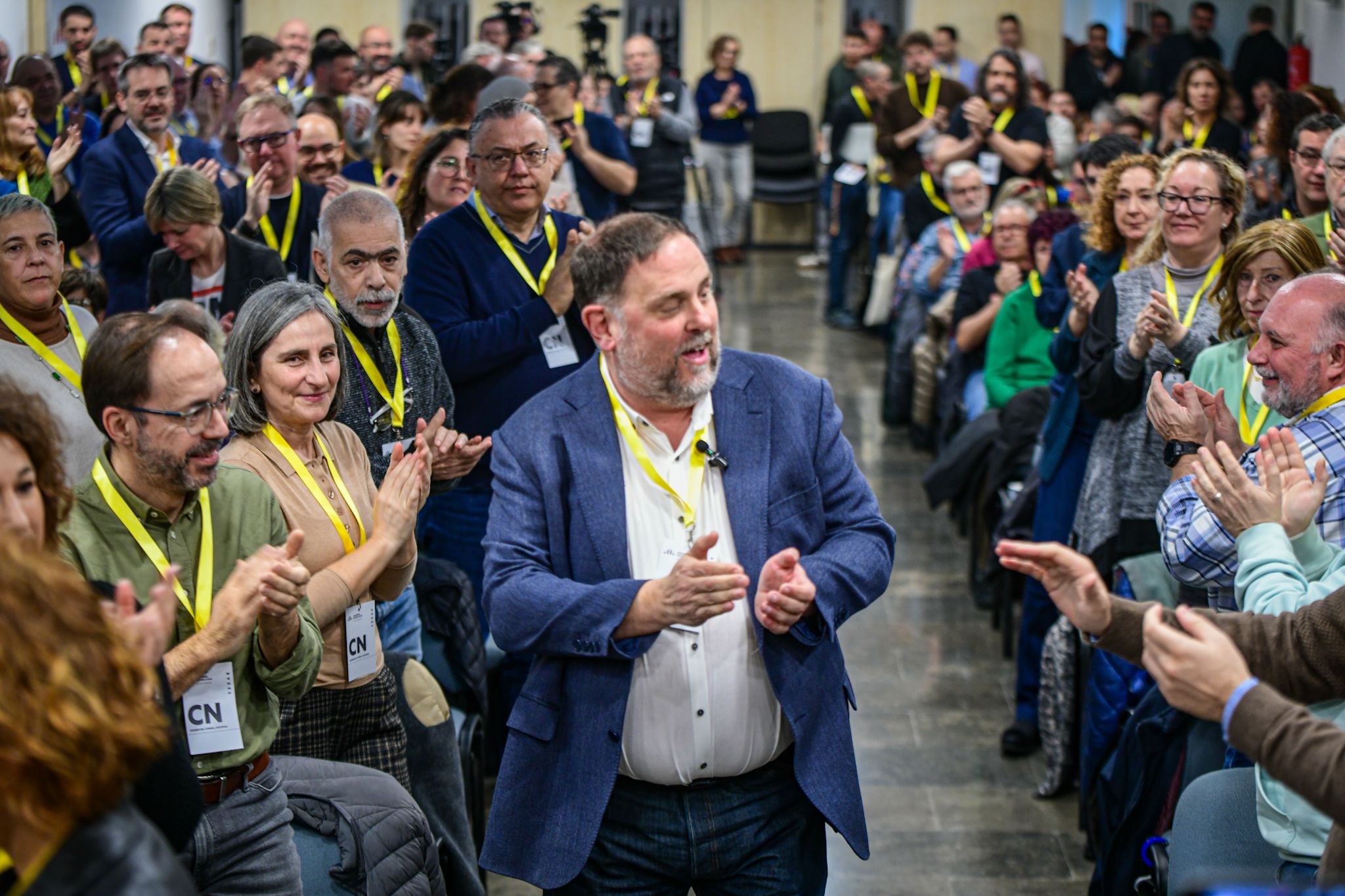 Oriol Junqueras, aquest dissabte al consell nacional d'ERC.