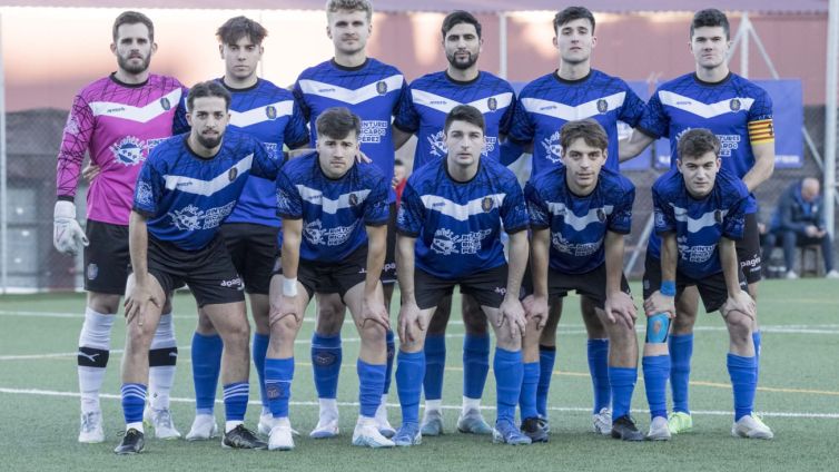 Al darrere, Albert, Joel, Modestas, Abdel, Marçal i Adrià; al davant, Marc, Hug, Arnau, Aniol i Robert. Foto de Víctor Pisa