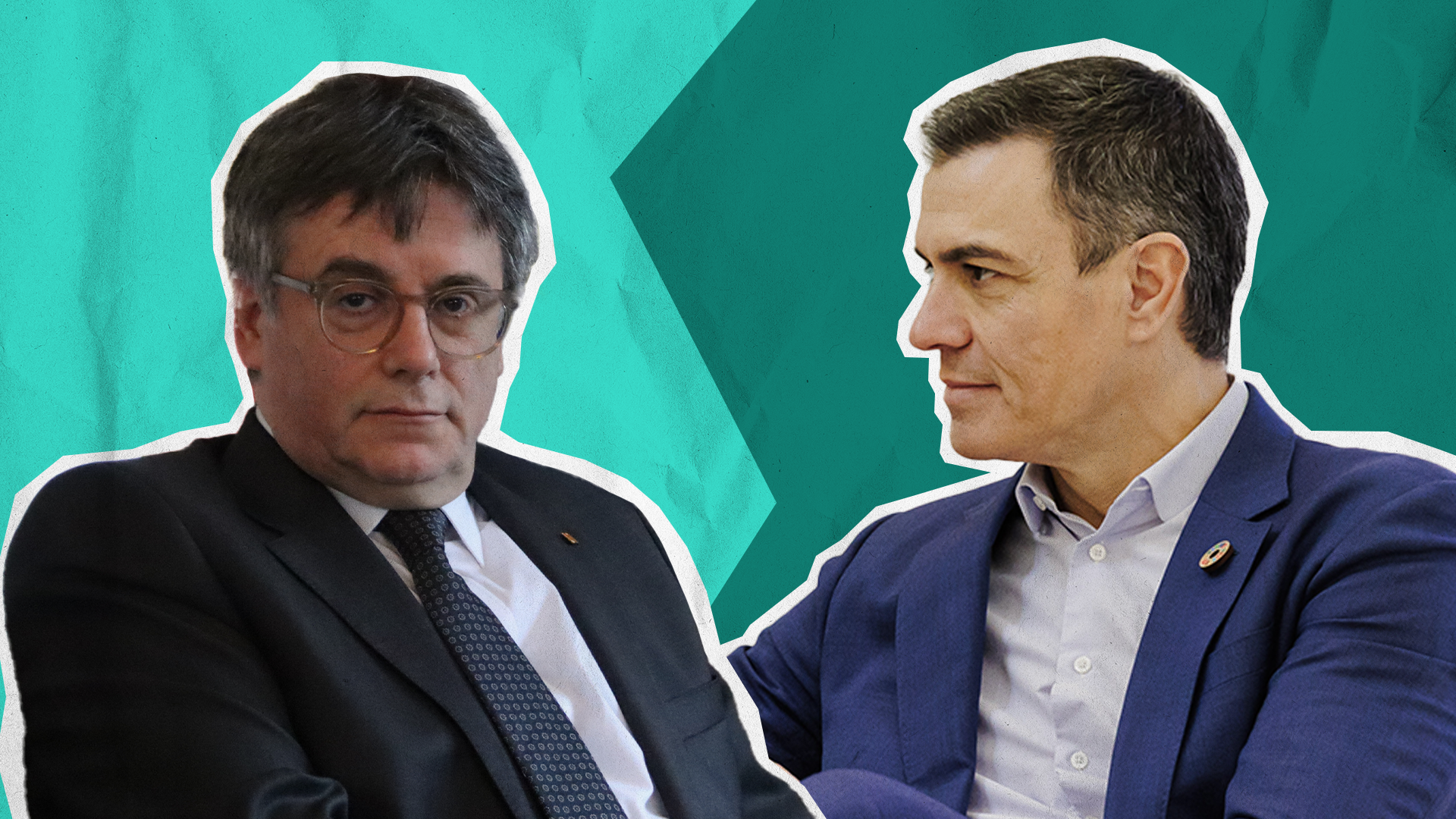 Carles Puigdemont i Pedro Sánchez, principals dirigents de Junts i del PSOE.