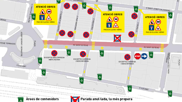 mapa transit restriccions sant esteve granollers 2025 ajuntament nacio