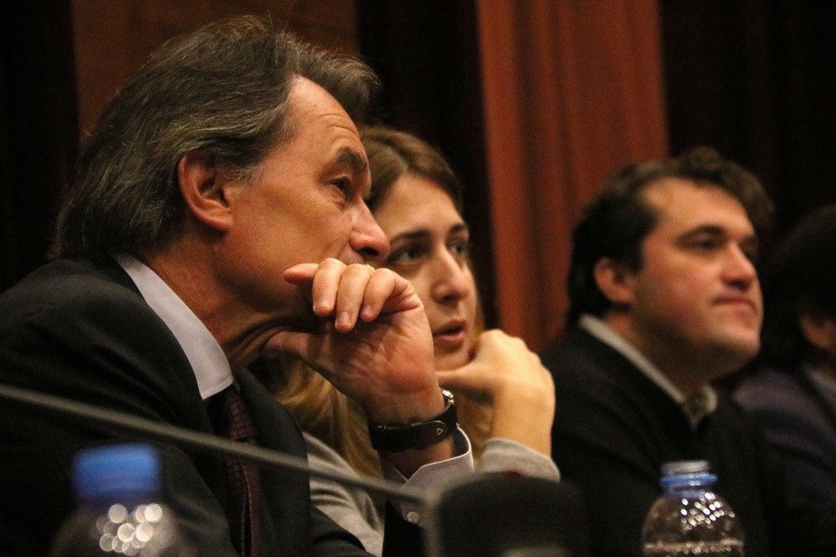 Artur Mas i Marta Pascal, durant la reunió del comitè nacional del PDECat al Parlament