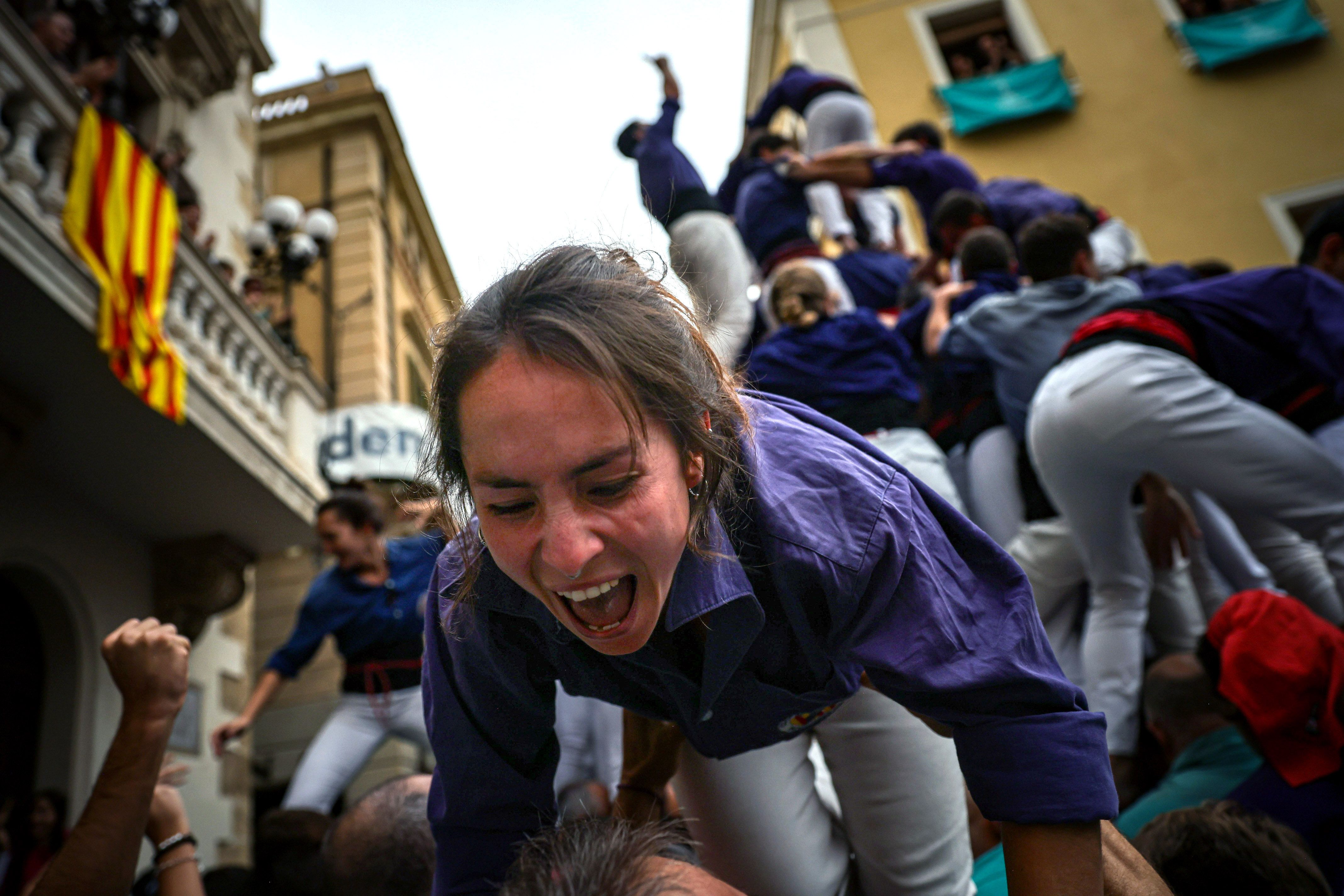 Celebració dels Capgrossos de Mataró a la diada de Tots Sants de Vilafranca del Penedès