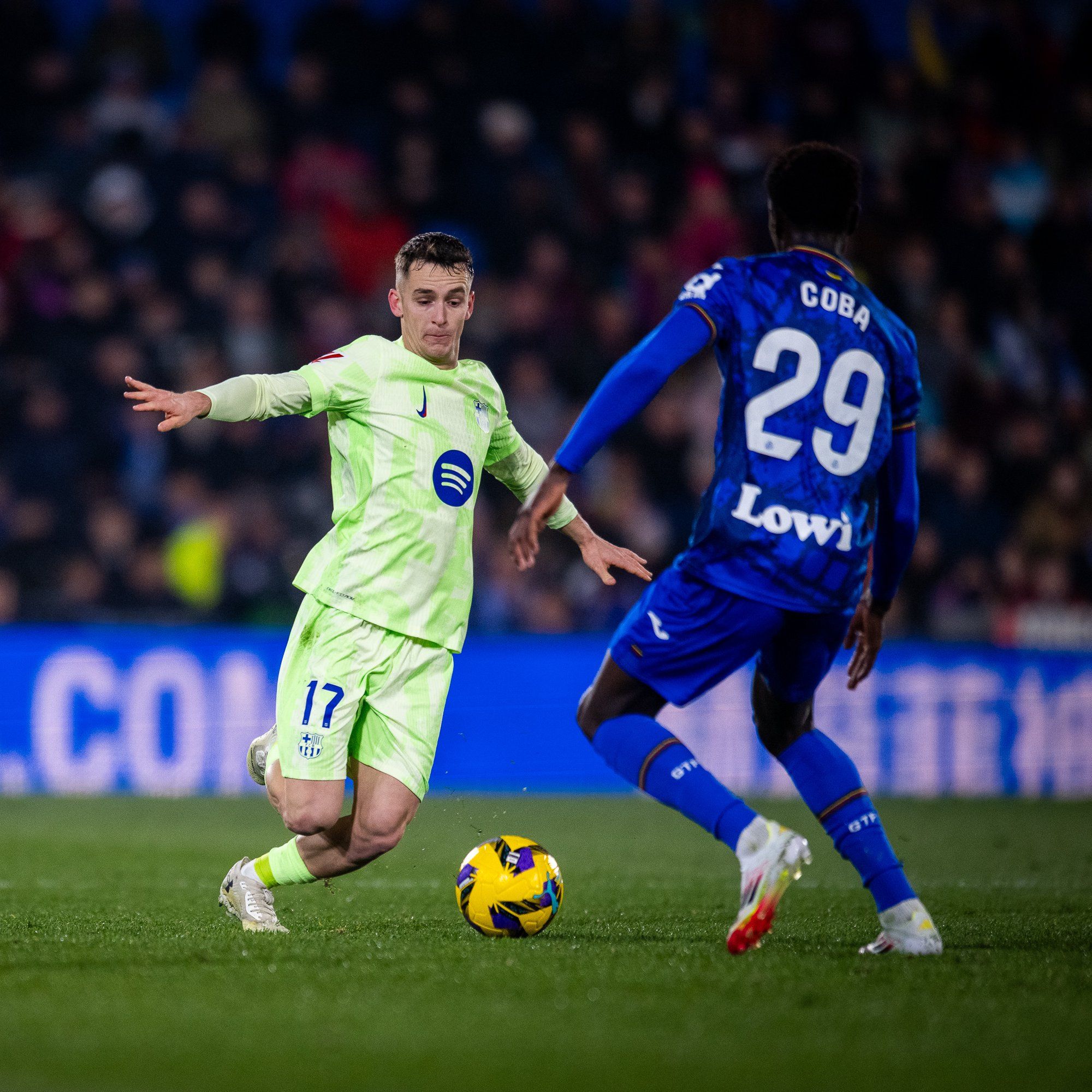 Marc Casadó, durant el partit contra el Getafe