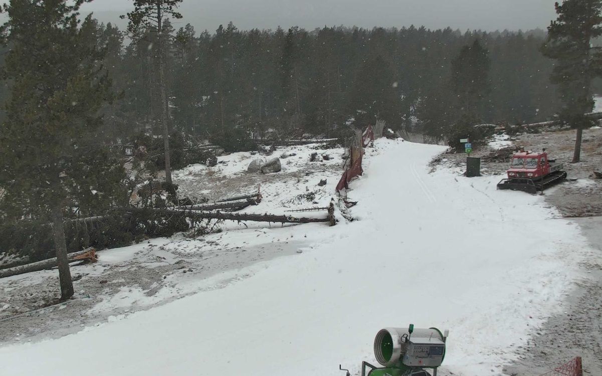 Nevada a l'estació d'esquí d'Aransa, a la Cerdanya