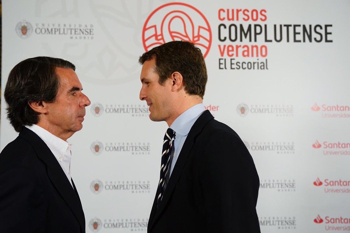 Aznar i Casado aquest dilluns als cursos de la FAES.