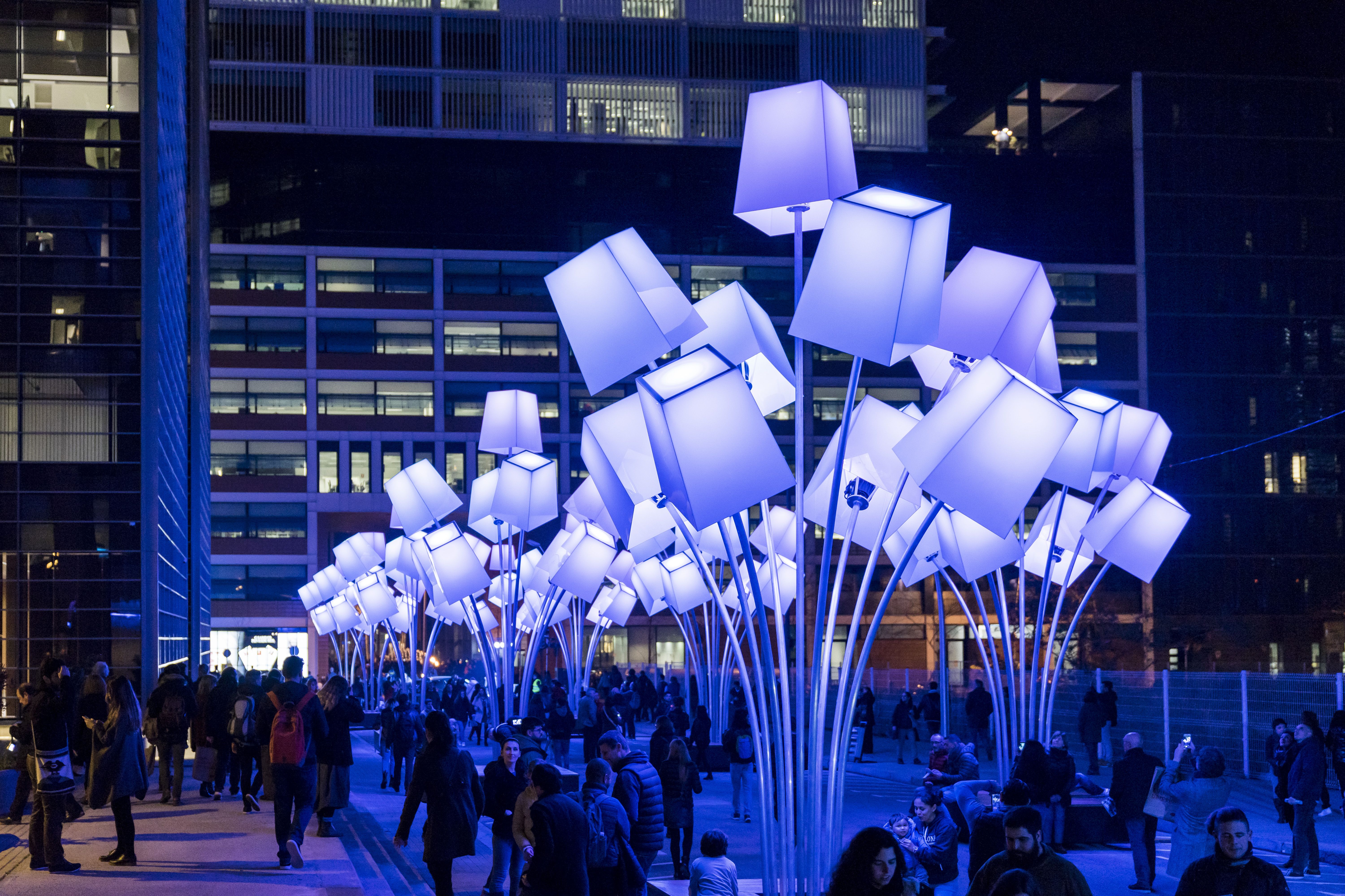 Una instal·lació del festival Llum BCN d'una edició passada