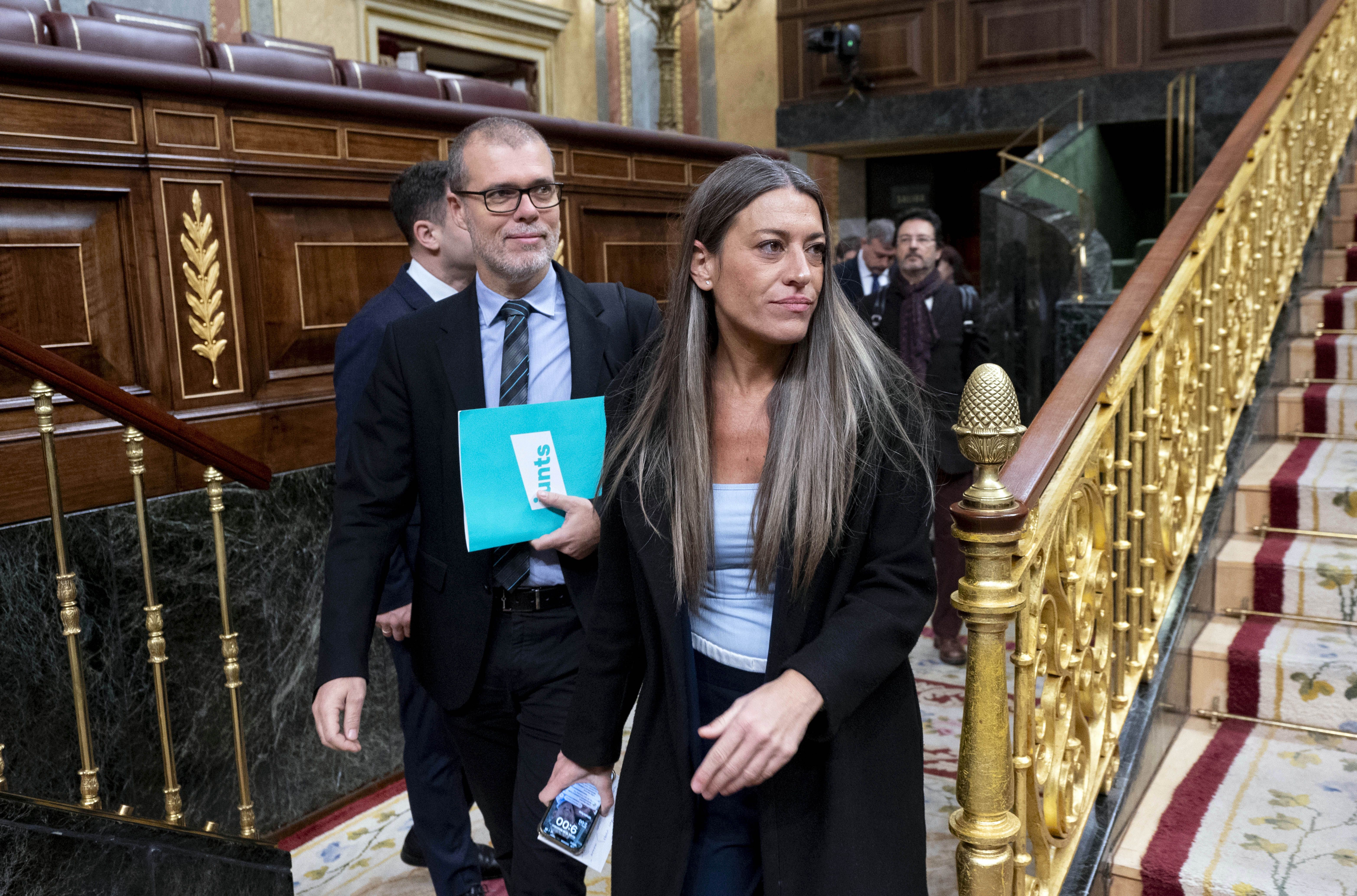 Josep Maria Cruset i Miriam Nogueras, arribant a una sessió plenària al Congrés