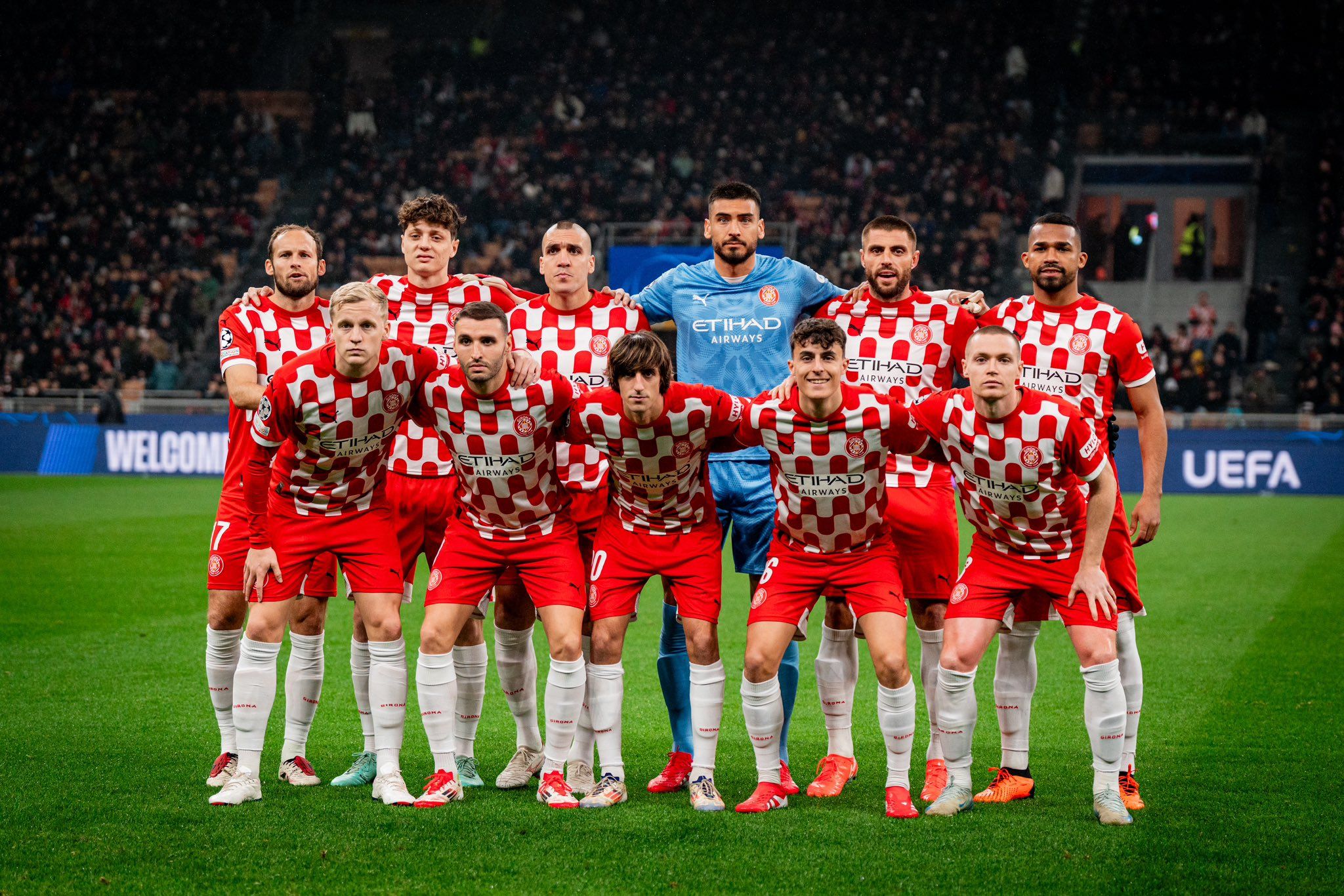 L'onze del Girona en la primera visita a San Siro de la història