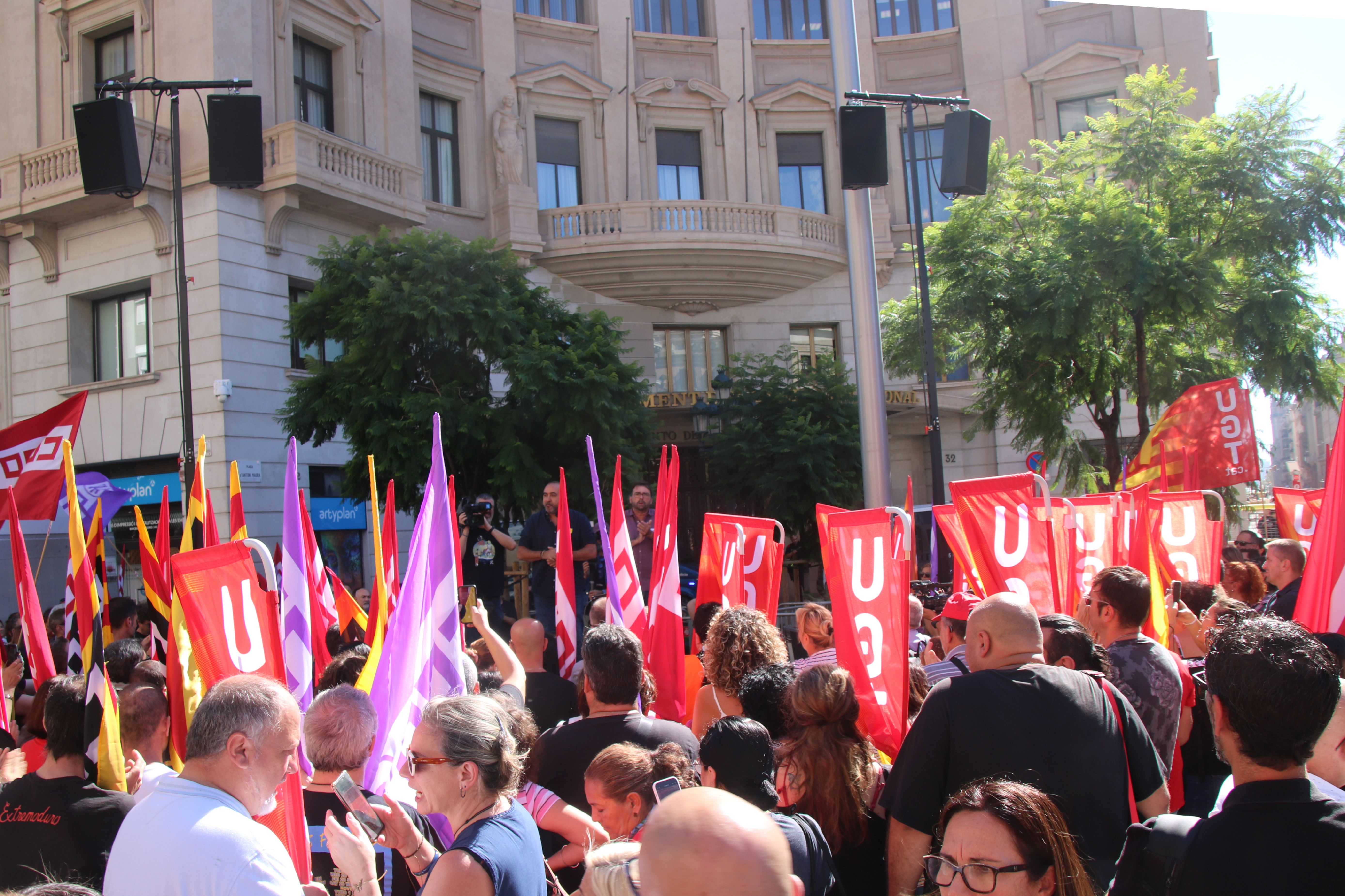 Una manifestació d'UGT, en una imatge d'arxiu