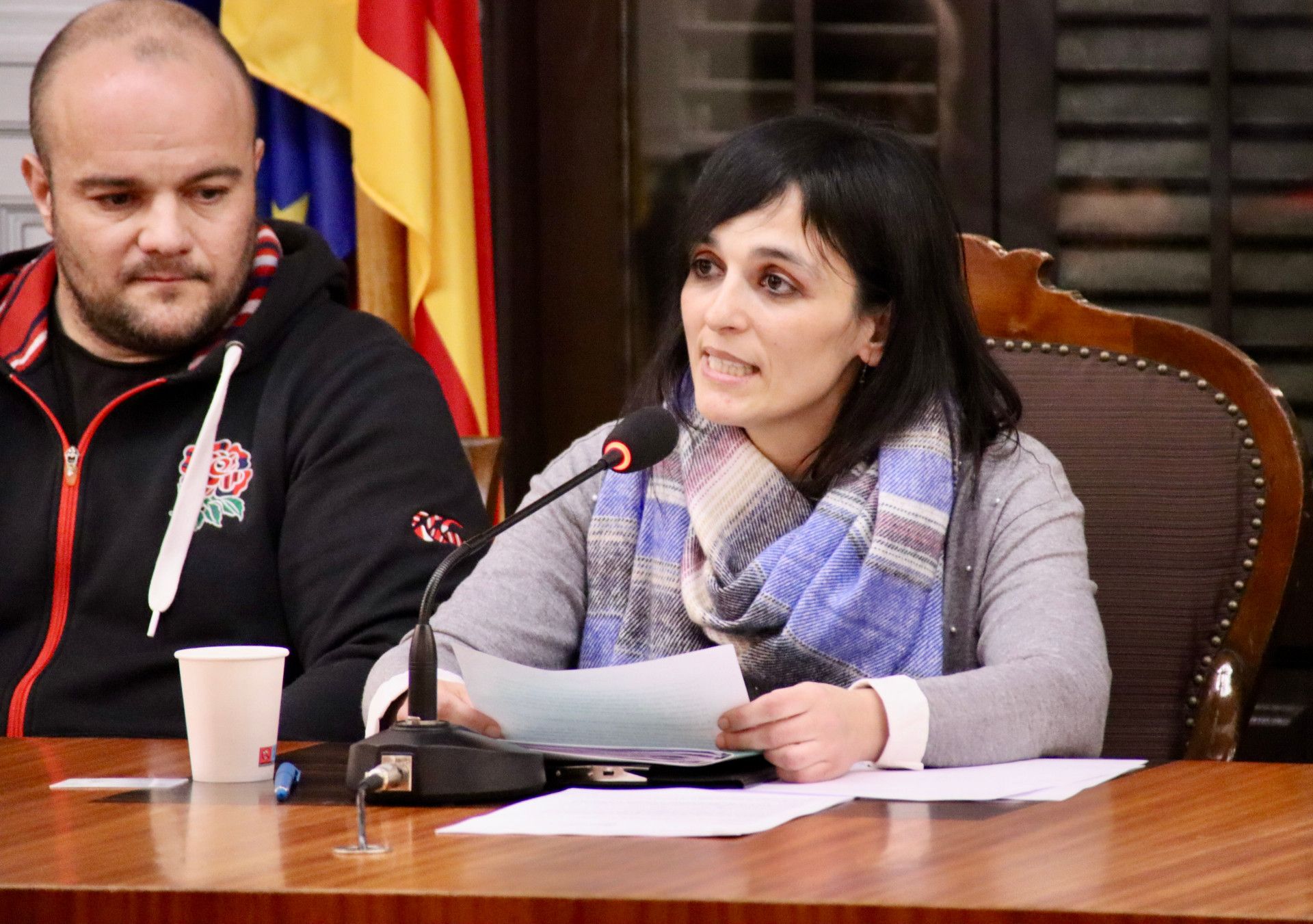 L'alcaldessa de Ripoll, Sílvia Orriols, just abans de perdre la qüestió de confiança