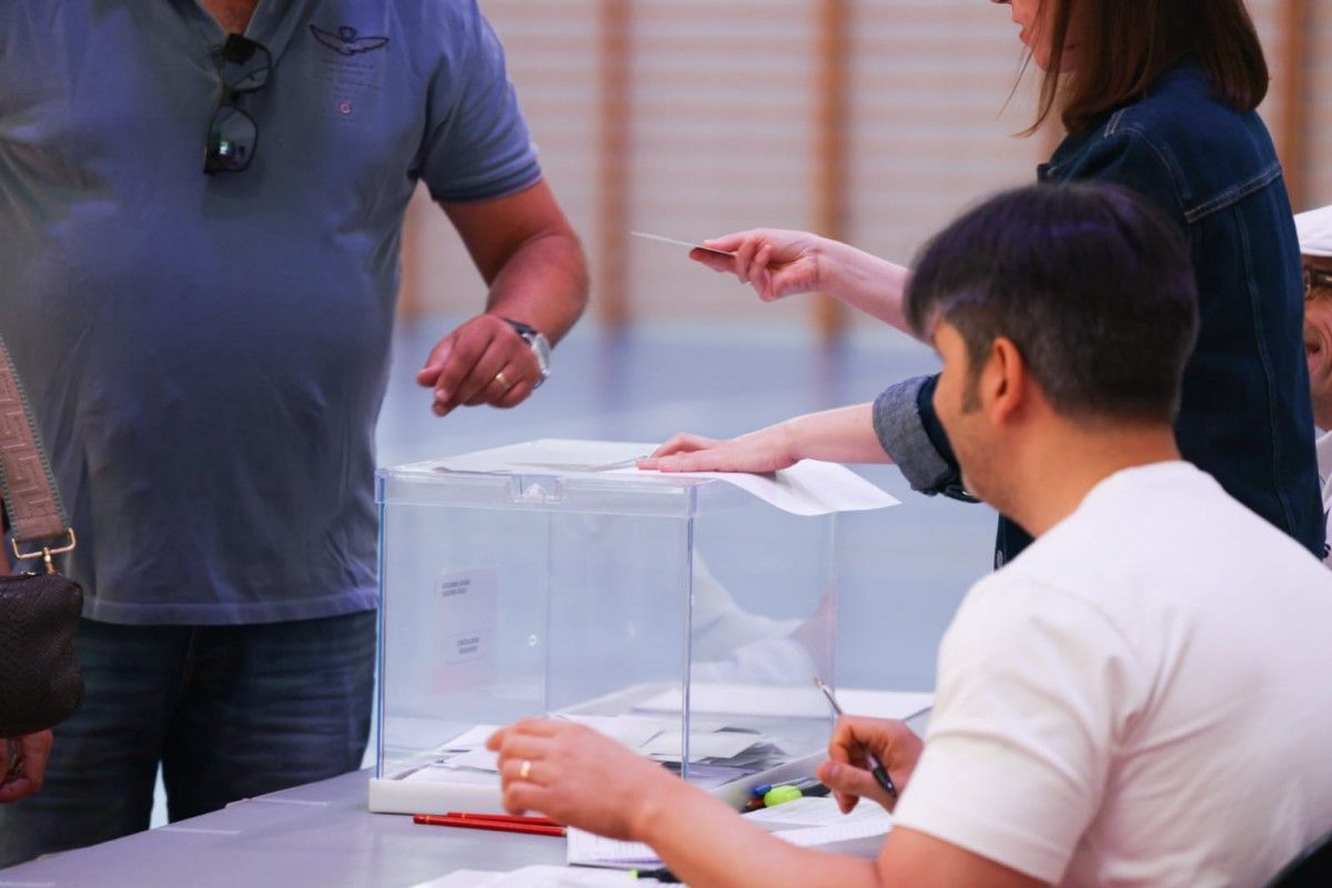 Imatge d'un col·legi electoral aquest 28-M a Sant Cugat