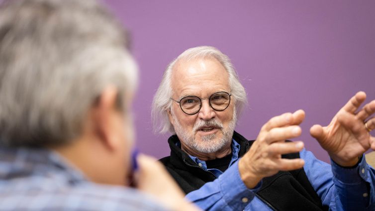 Craig Calhoun, durant l'entrevista amb Nació