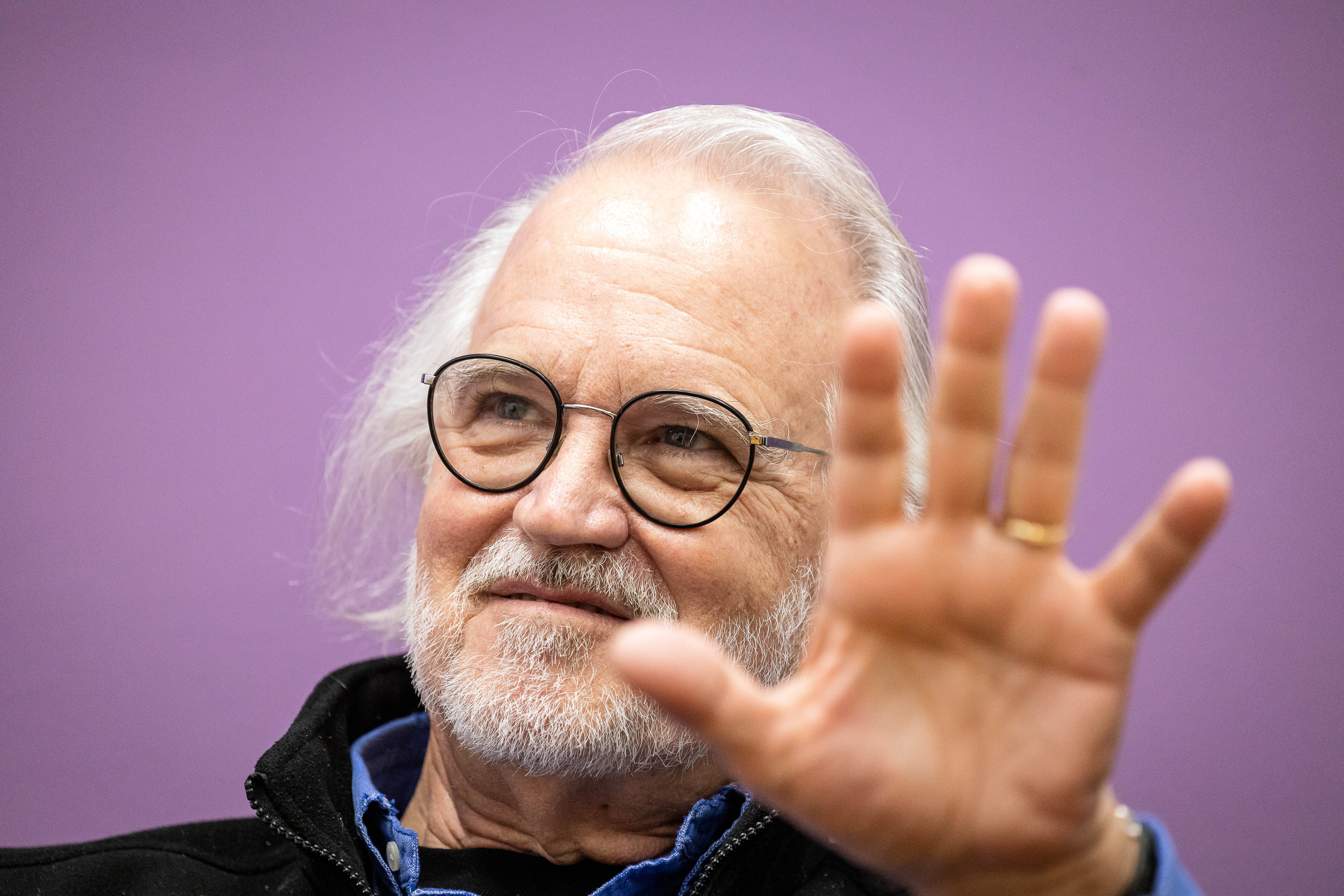 Craig Calhoun, a la seu de la Fundació Irla.