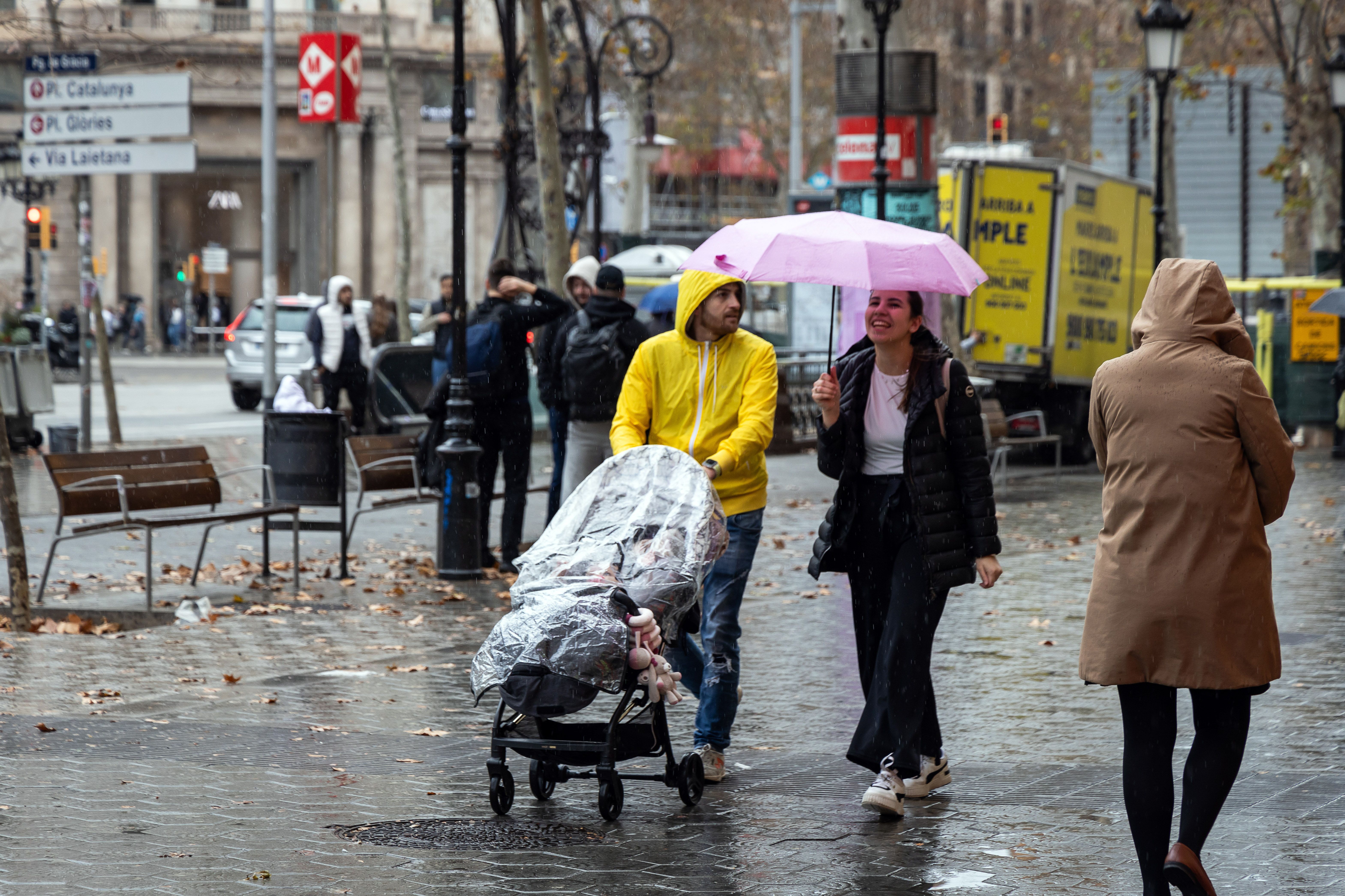 Un dia de pluja a Barcelona