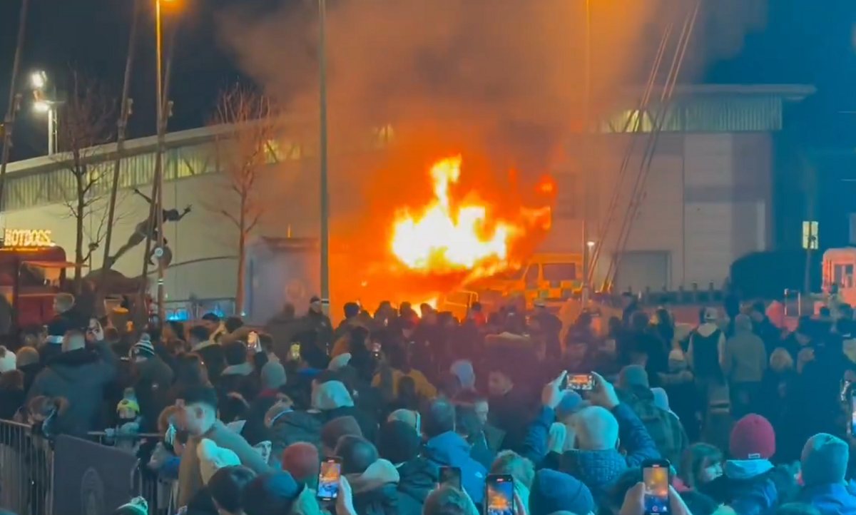 L'incendi als afores de l'estadi del Manchester City