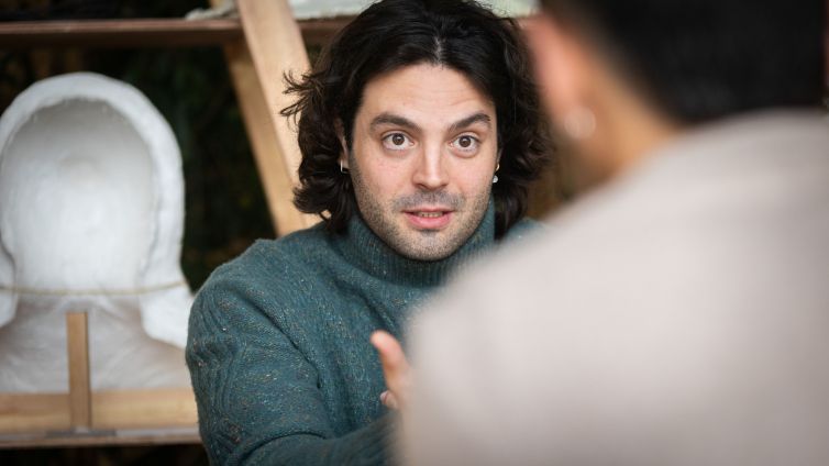 Pablo Macho, durant l'entrevista amb Nació