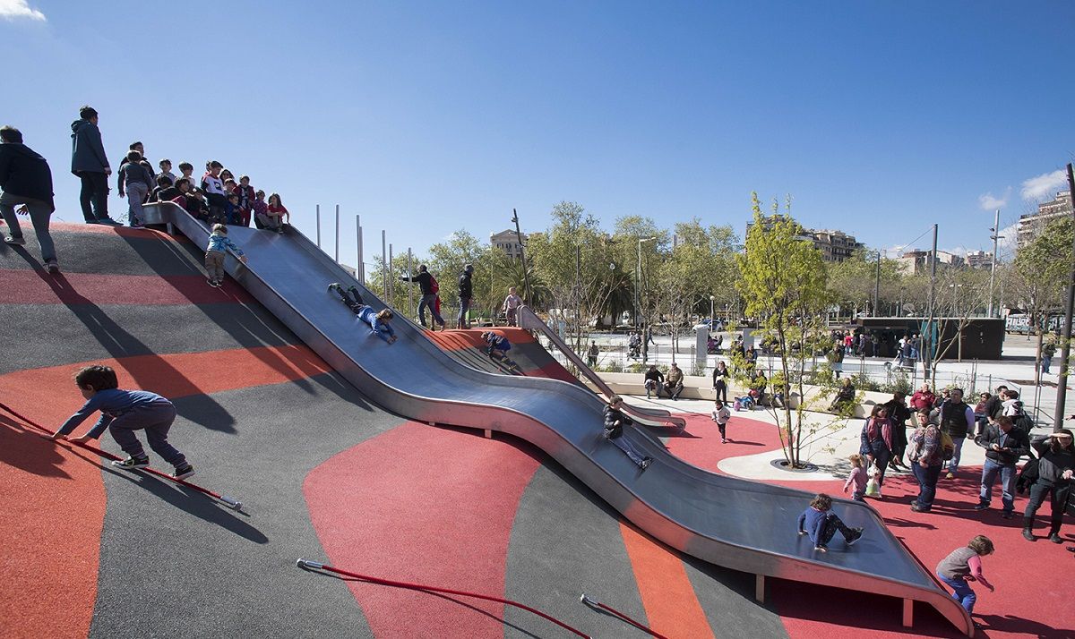 Un parc infantil de Barcelona