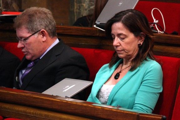 Montserrat Capdevila, en una sessió plenària al Parlament