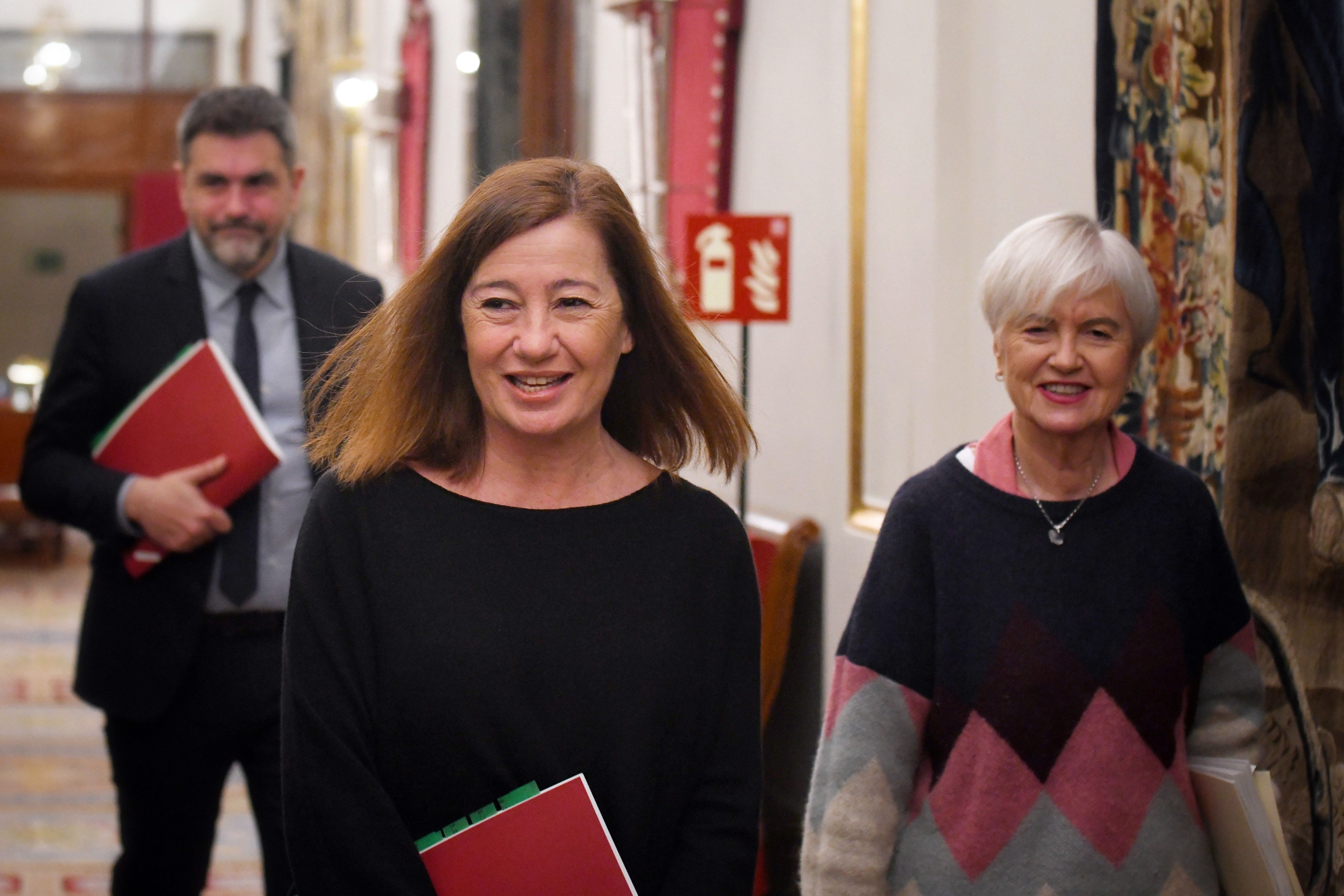 Francina Armengol, arribant a la reunió de la Mesa del Congrés dels Diputats