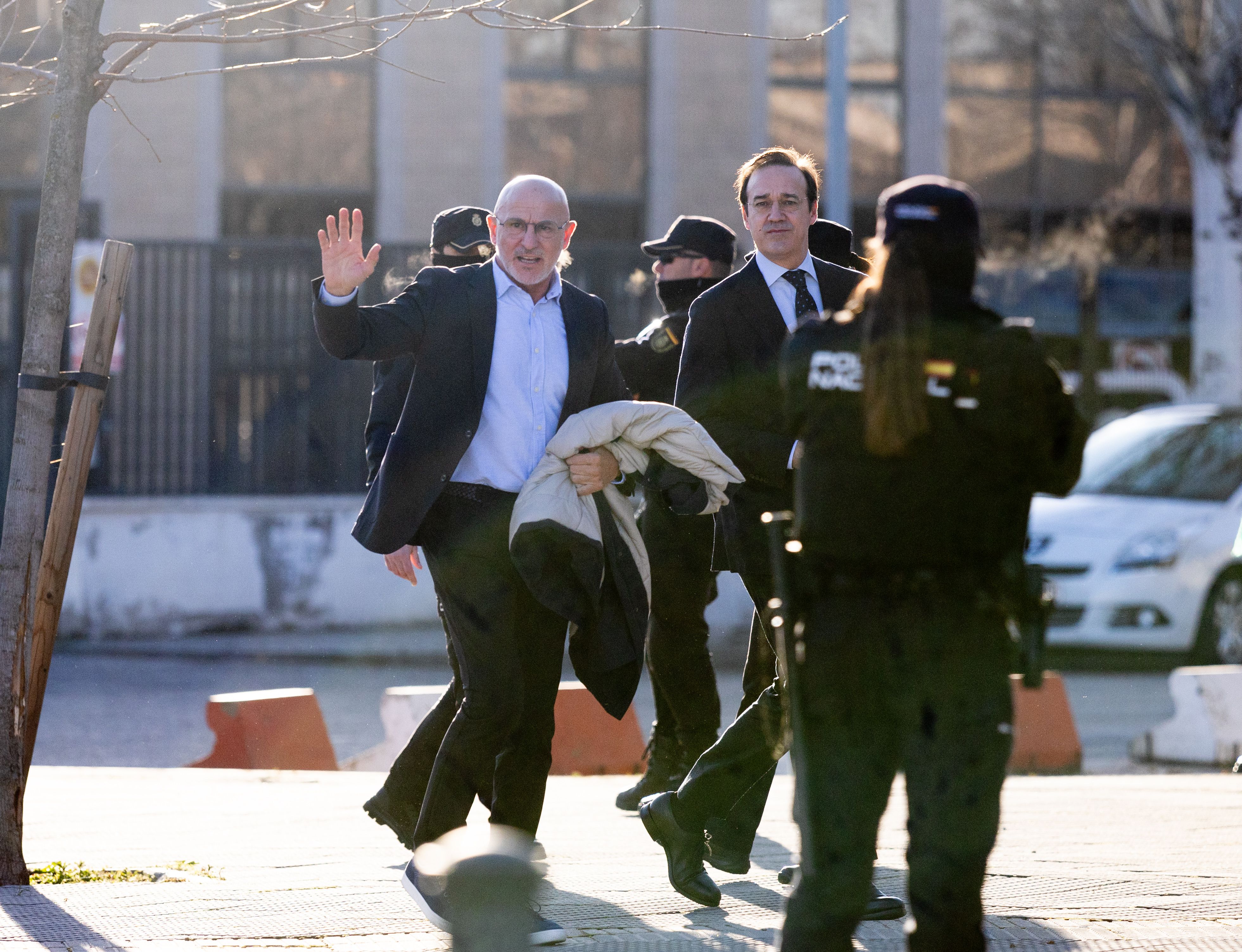 Luis de la Fuente entrant a l'Audiència Nacional pel cas Rubiales