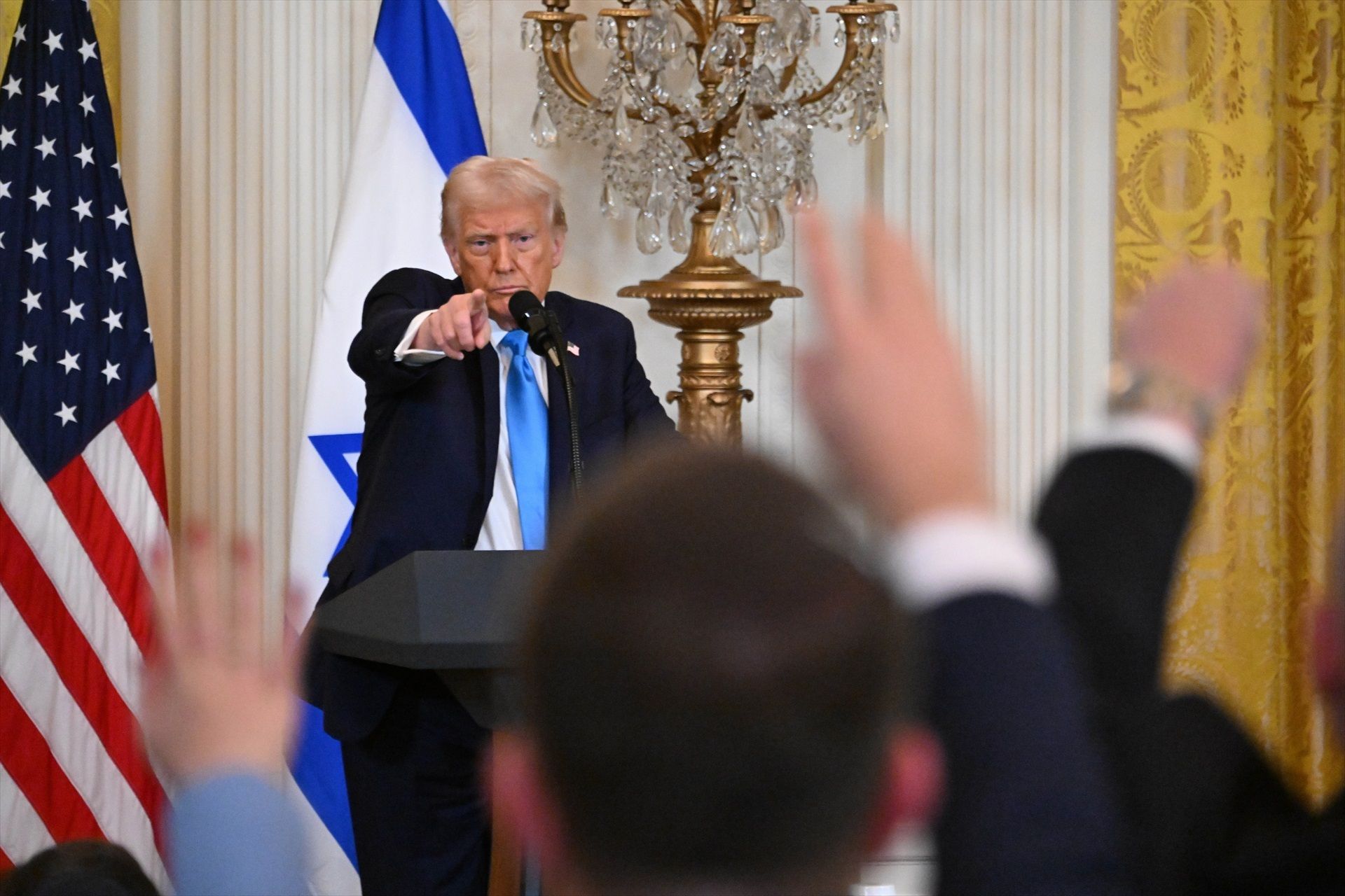 Donald Trump, en roda de premsa amb Benjamin Netanyahu