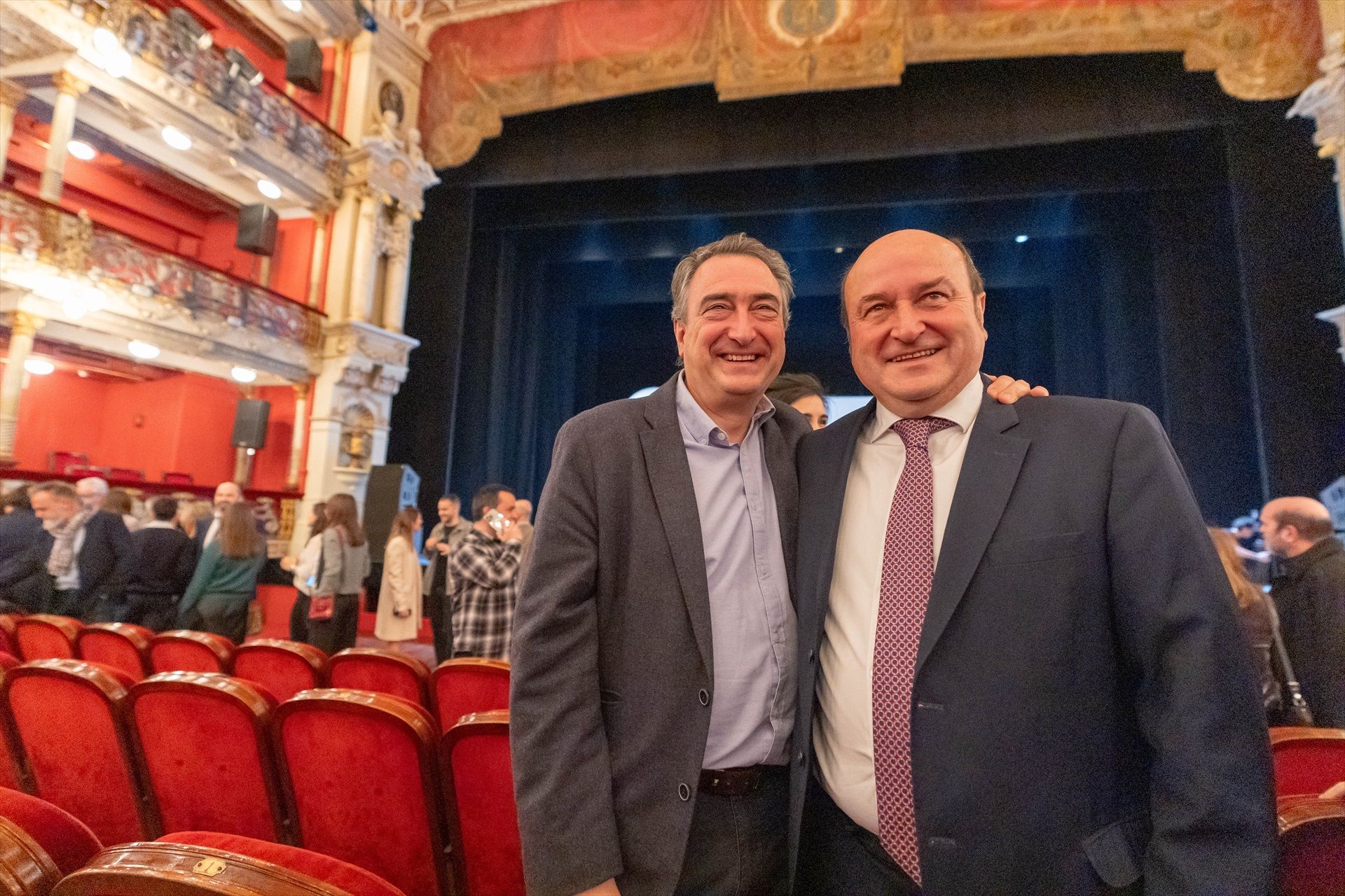 Aitor Esteban i Andoni Ortuzar, en un acte fa dues setmanes.