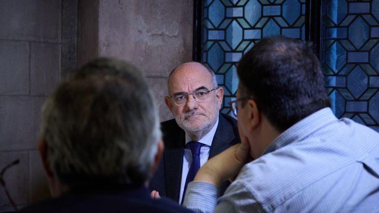 Jaume Duch, durant l'entrevista amb Nació