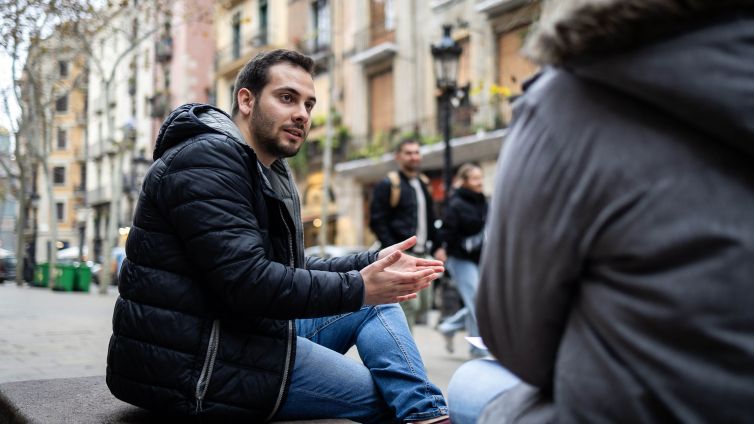 Marc Martínez, durant l'entrevista amb Nació