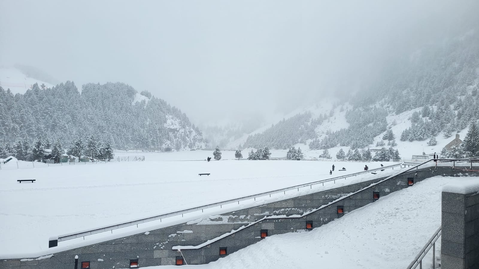 Nevada a la Vall de Núria