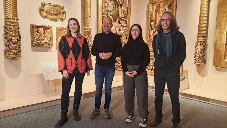 Anna Comas, Marc Aloy, Tània Infante i Francesc Vilà al Museu del Barroc de Catalunya. Foto: Pere Fontanals