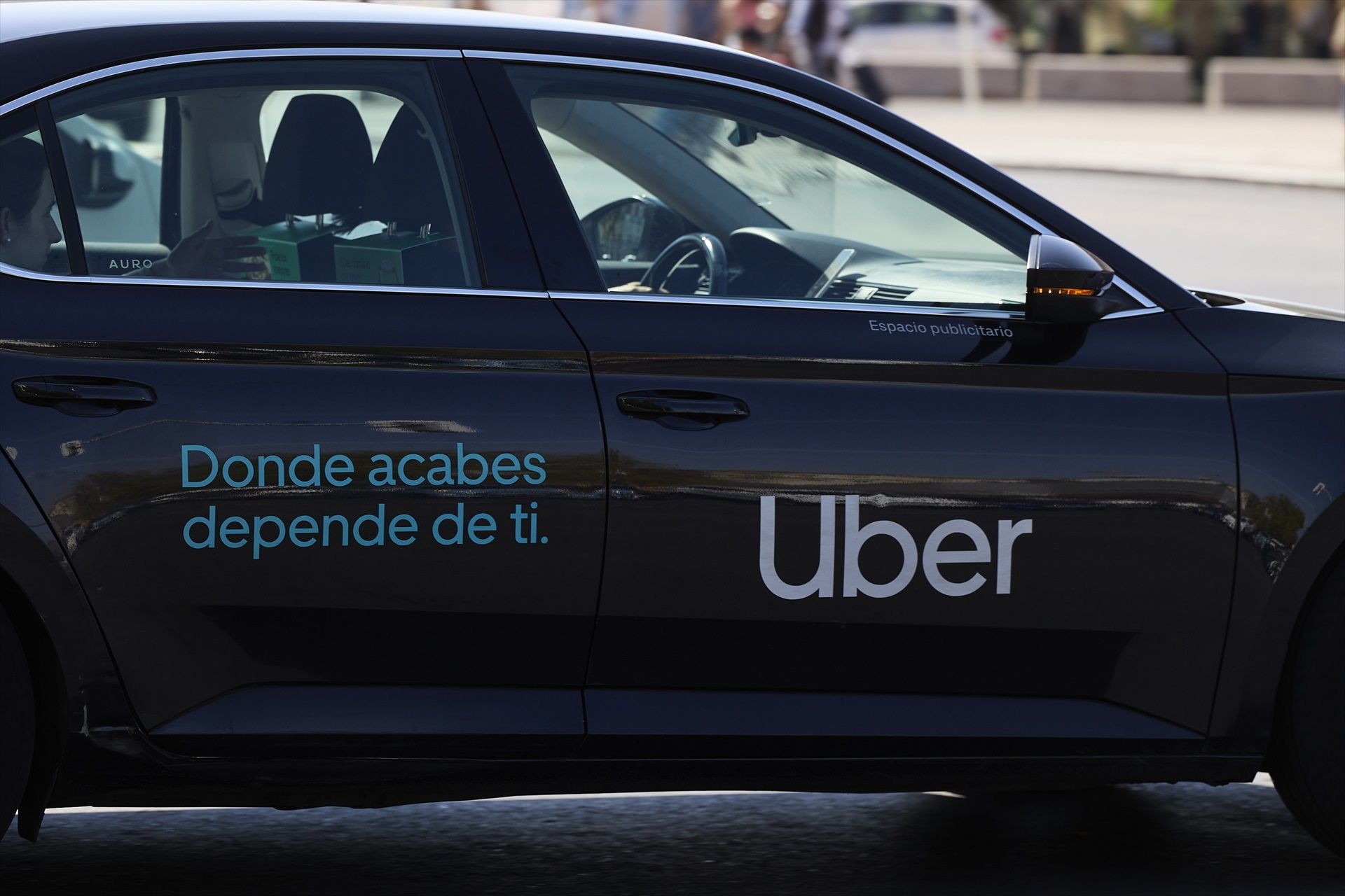 Un vehicle d'Uber, en una imatge d'arxiu