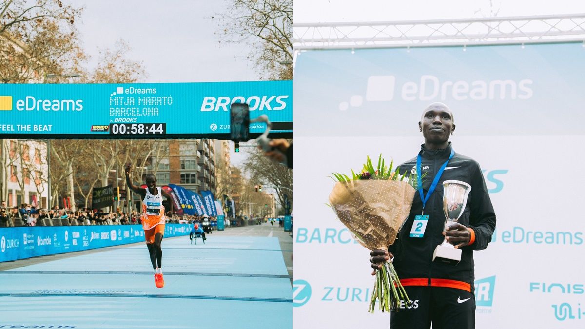 Jacok Kiplimo, guanyador de la Mitja Marató de Barcelona